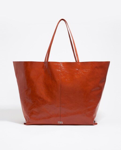 Imagen 0 de Bolso de hombro de mujer shopper maxi piel