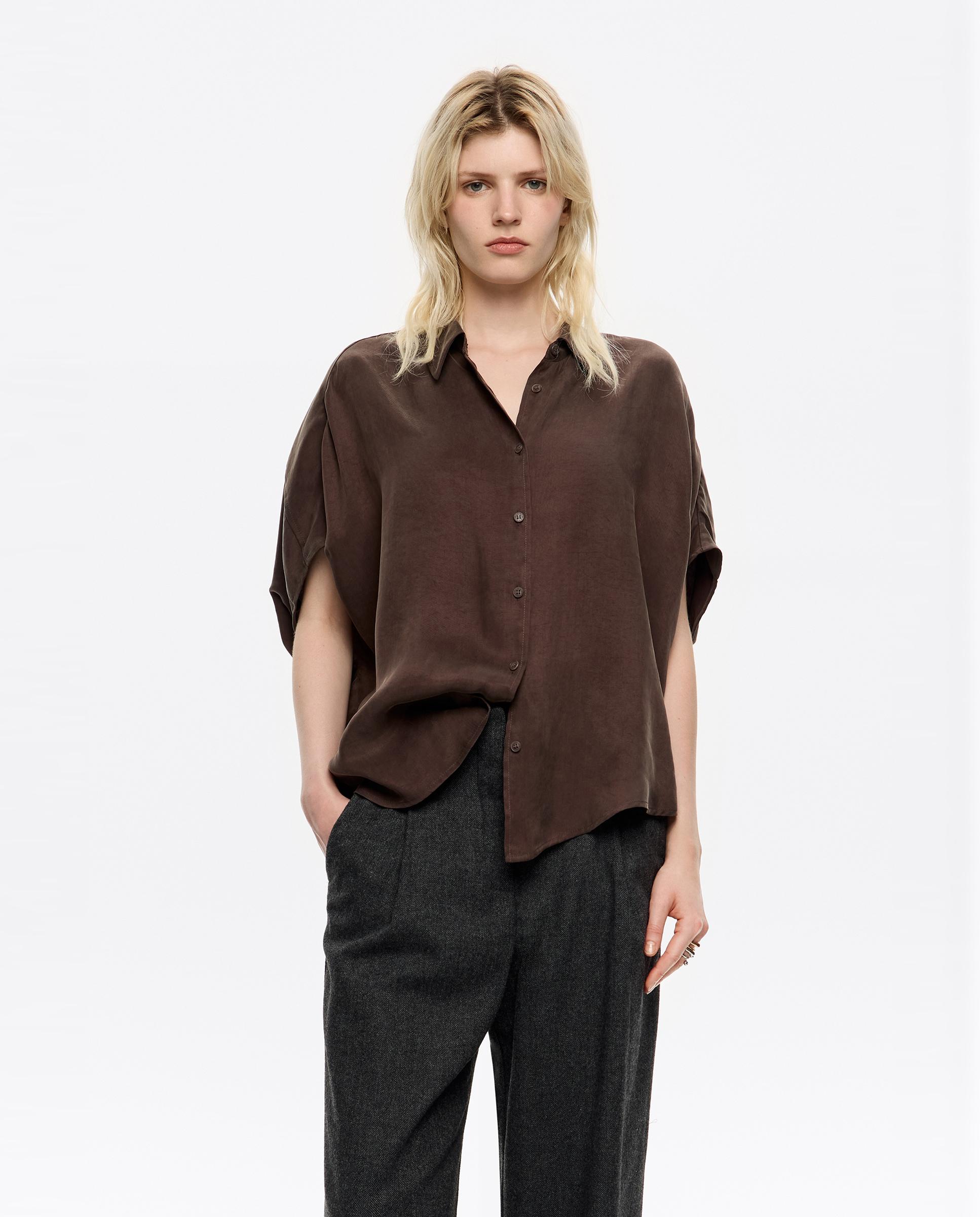 Bimba y Lola - Camisa de mujer corte capa fluida.
