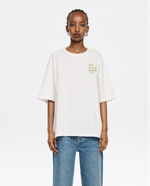 Imagen 0 de Camiseta de mujer oversize logo