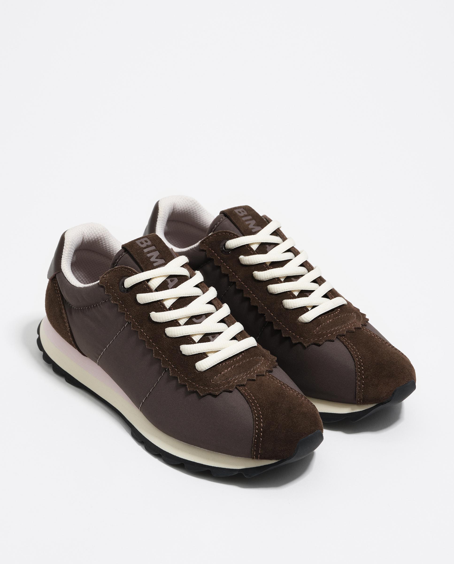 Zapatillas deportivas de mujer retro 13 18 con cordones - Bimba y Lola - Marrón Marrón-3
