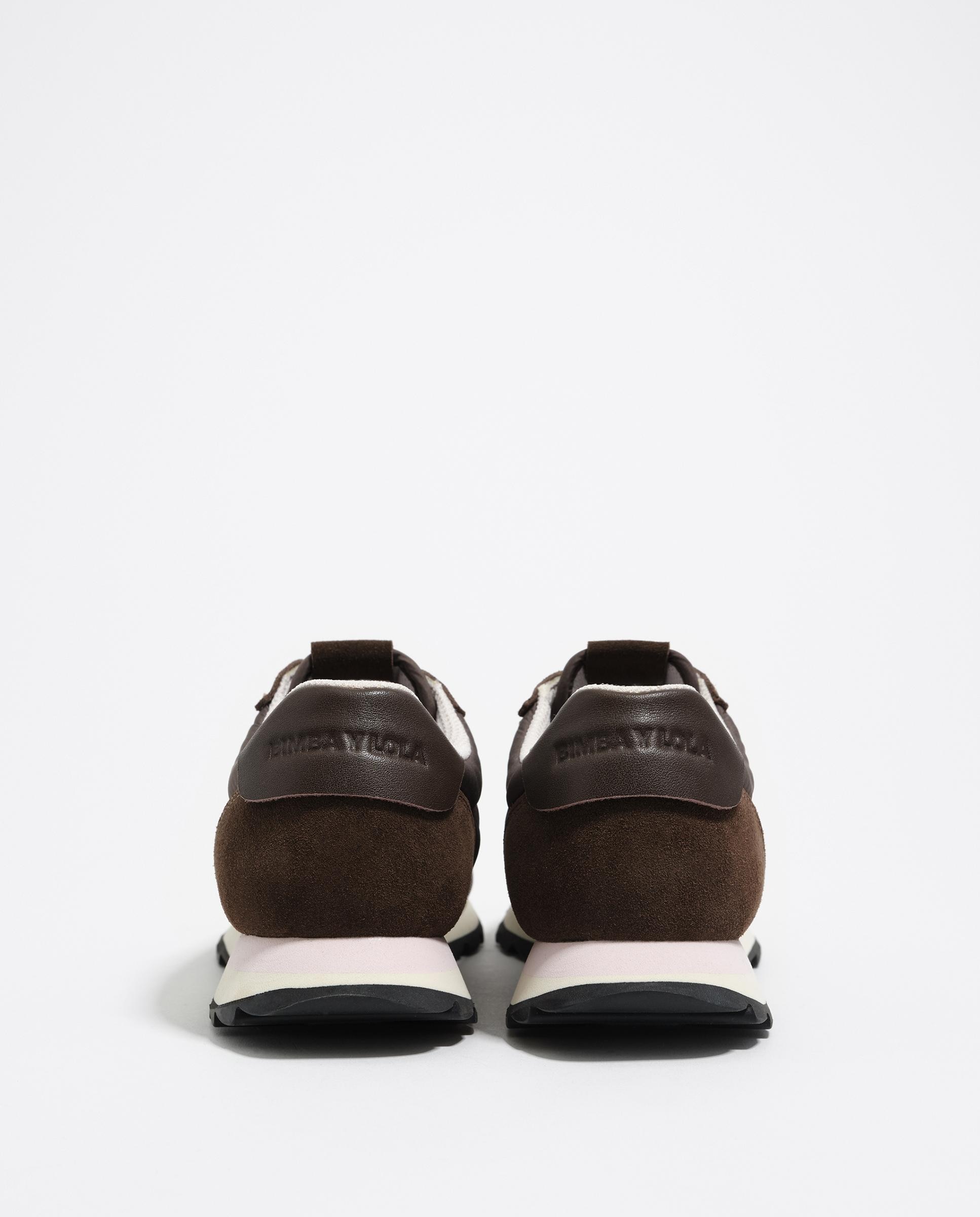 Zapatillas deportivas de mujer retro 13 18 con cordones - Bimba y Lola - Marrón Marrón-2