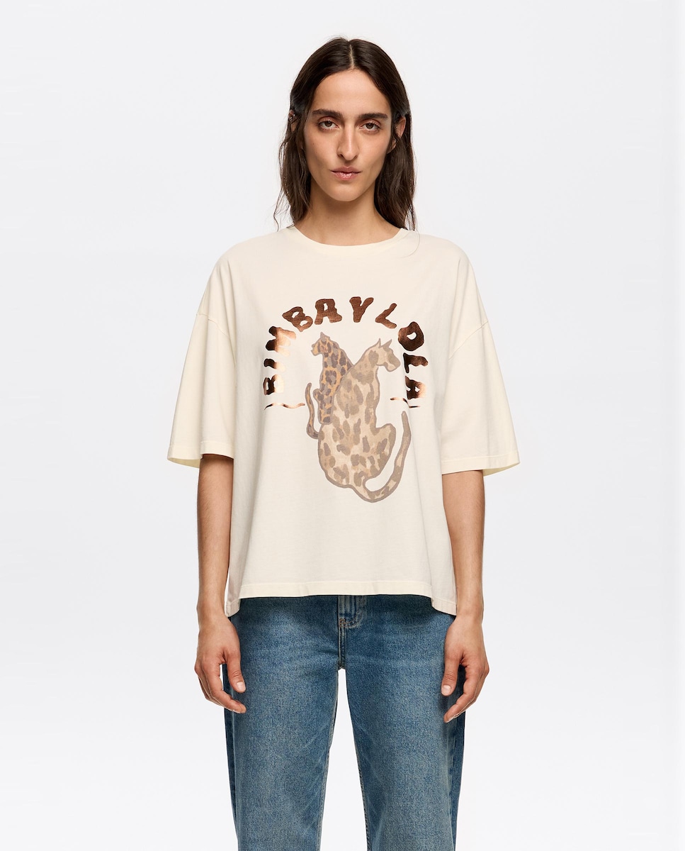 Camiseta de mujer de manga corta estampada · Bimba y Lola · El