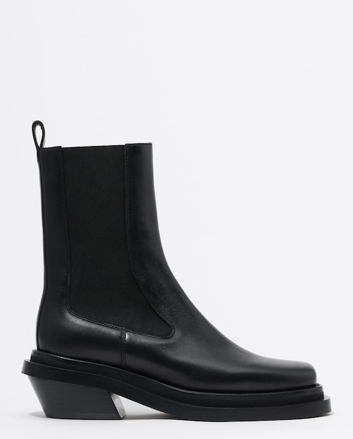 Imagen 0 de Botines de mujer de tacón piel