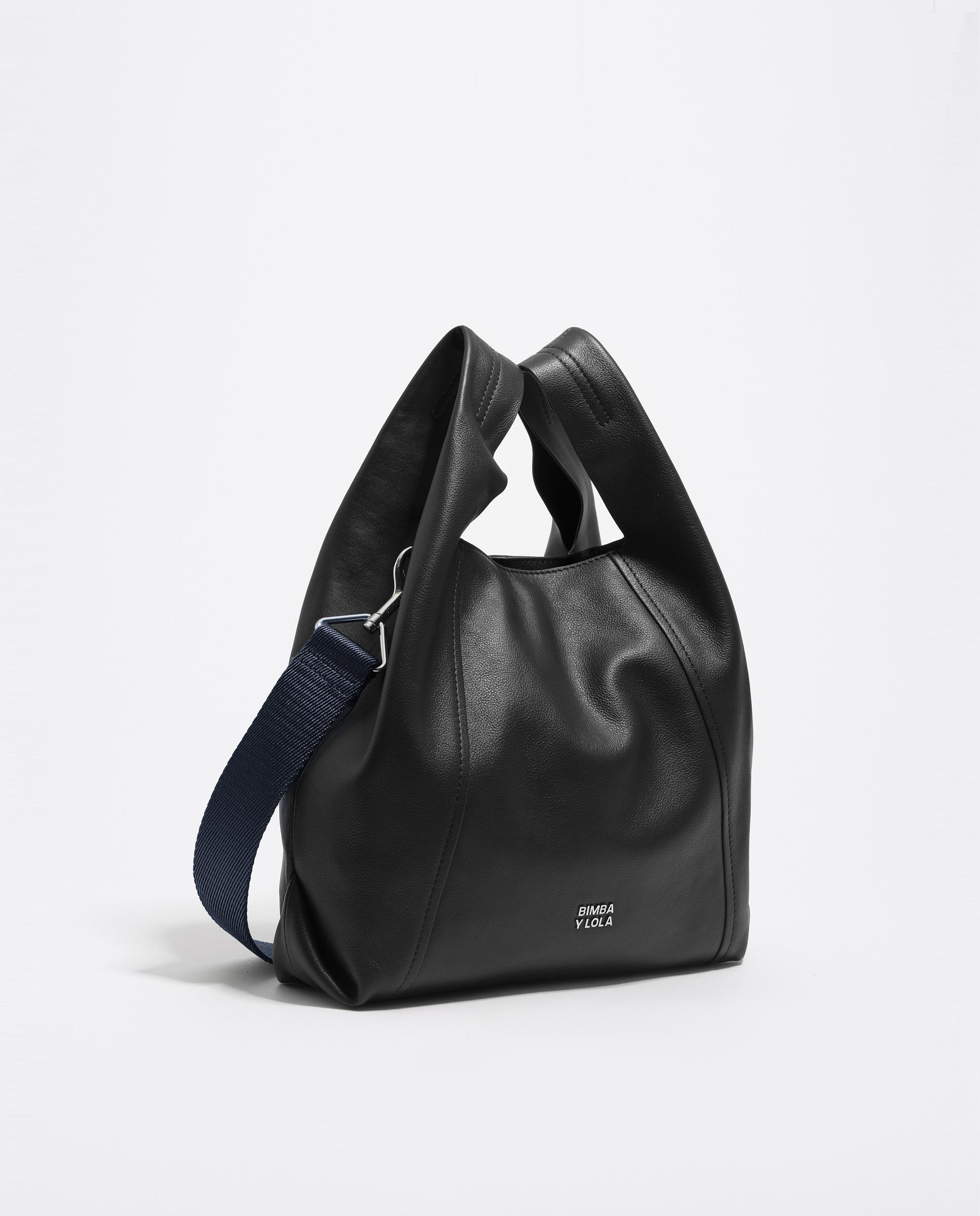 Imagen 0 de Bolso de hombro de mujer mediano en piel Negro
