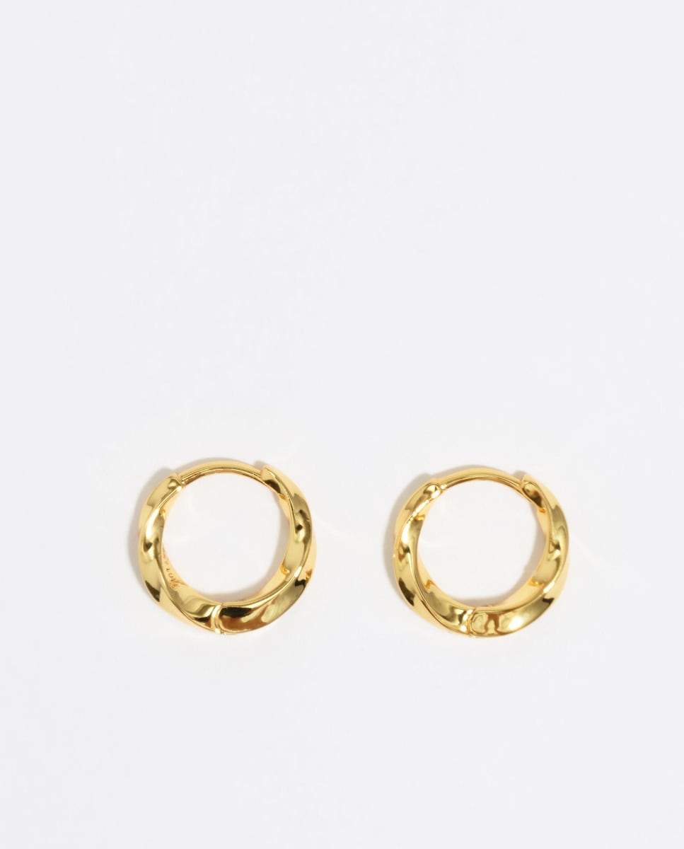 Pendientes aro textura dorados Oro-1