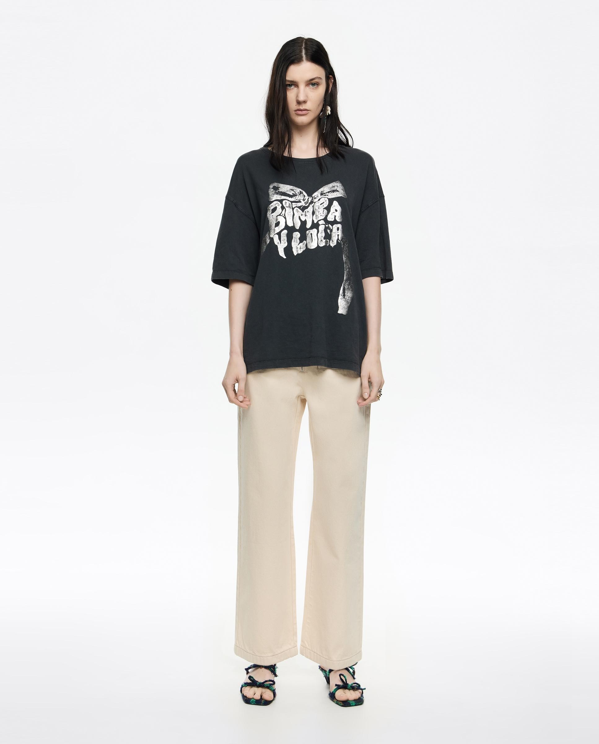 Bimba y Lola - Pantalones rectos de mujer denim tobillero.