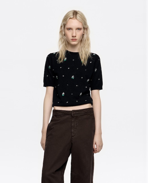 Imagen 0 de Jersey de mujer piedras manga corta