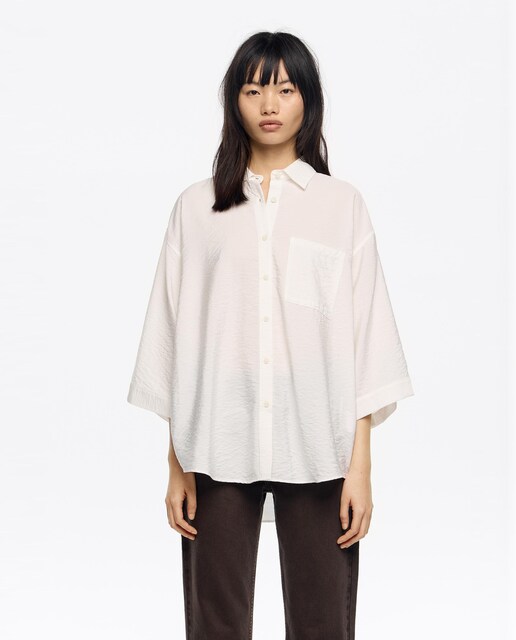 Imagen 0 de Camisa de mujer manga francesa lisa