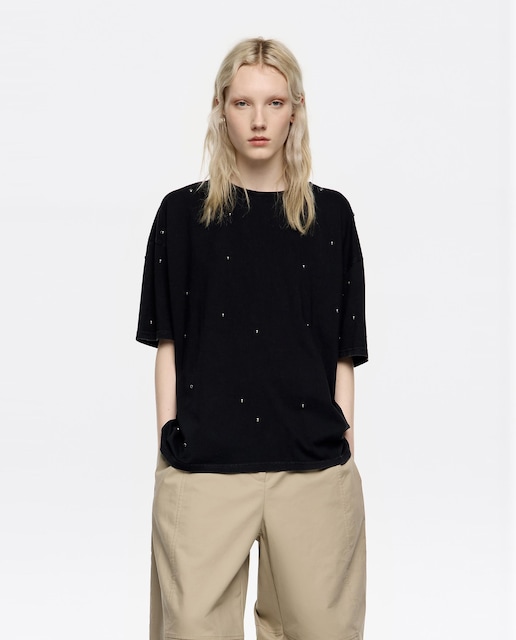 Imagen 0 de Camiseta de mujer algodón remaches