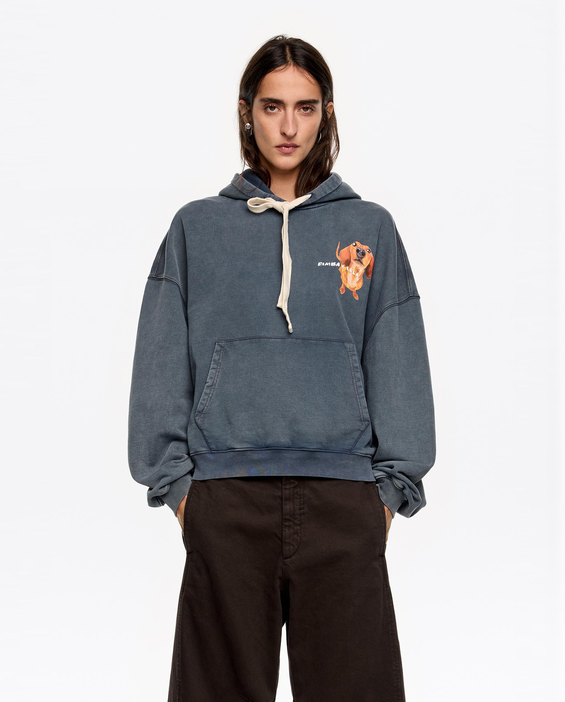 Bimba y Lola - Sudadera de mujer capucha logo teckel.