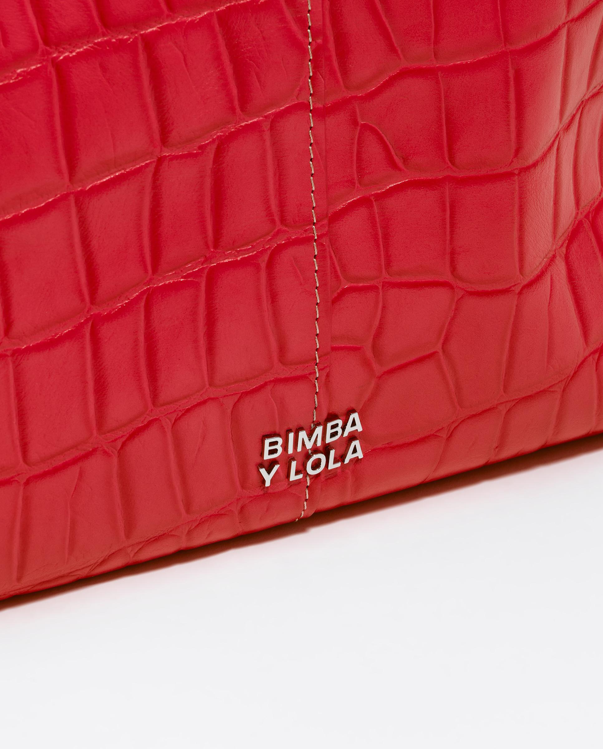 Bolso de hombro de mujer shopper grande piel - Bimba y Lola - Rojo Rojo-5