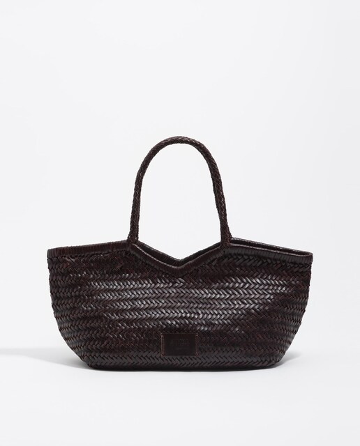 Imagen 0 de Bolso de hombro de mujer shopper grande trenzado piel