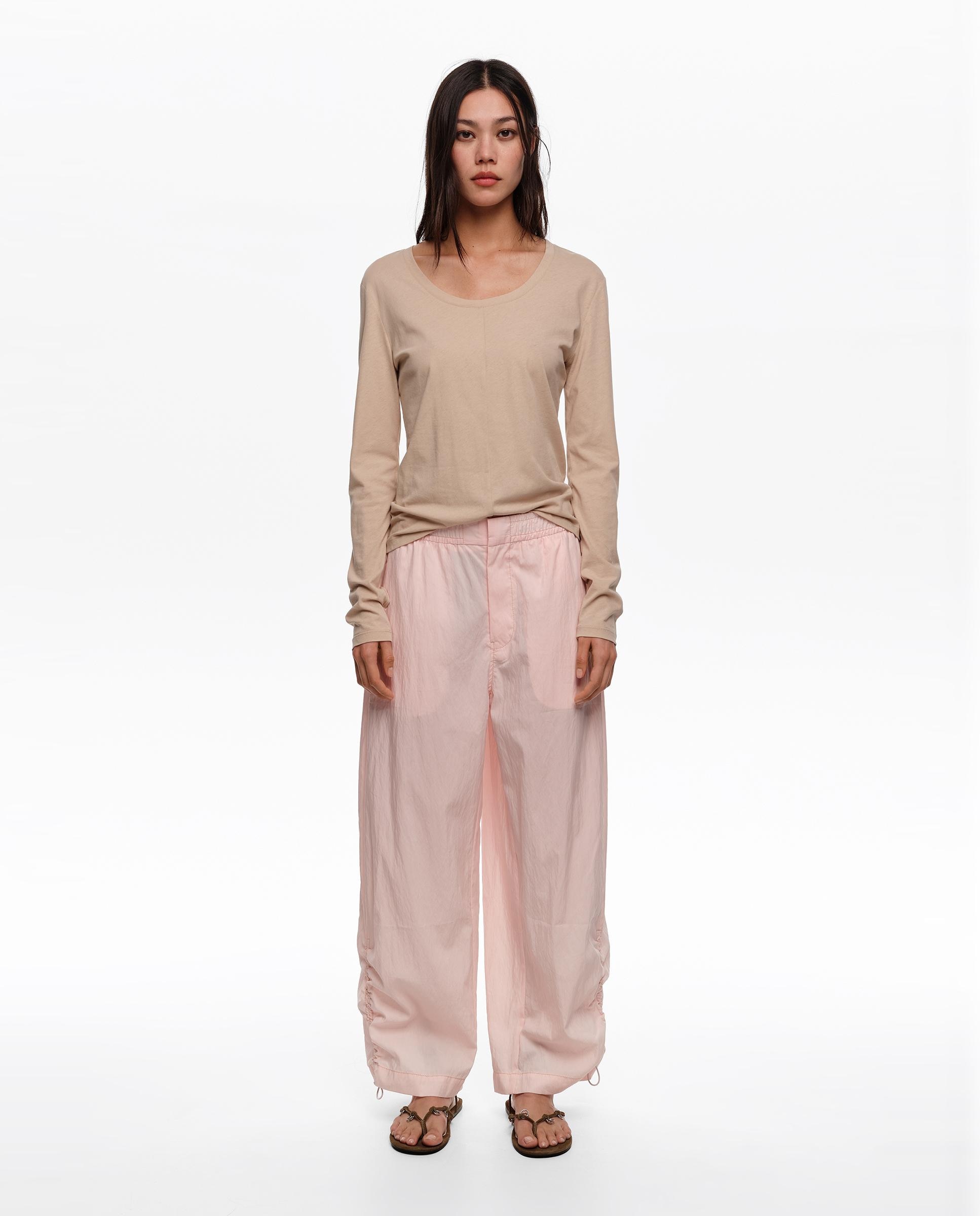 Bimba y Lola - Pantalones anchos de mujer fruncido.