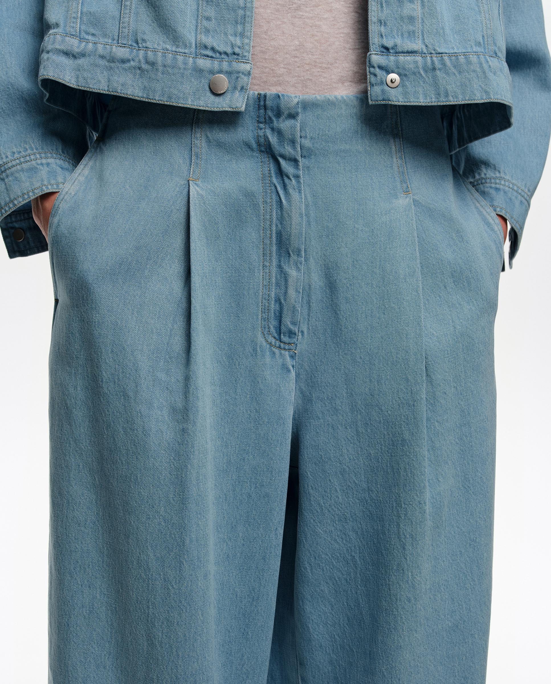 Bimba y Lola - Pantalones anchos de mujer demin lavado.