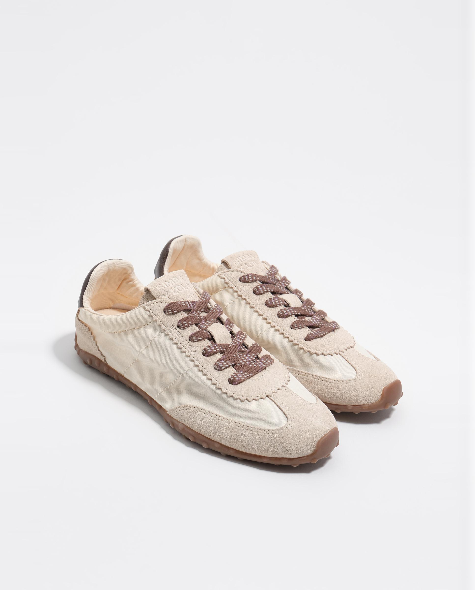 Zapatillas deportivas de mujer 13 29 serraje - Bimba y Lola - Rosa claro Blanco-3