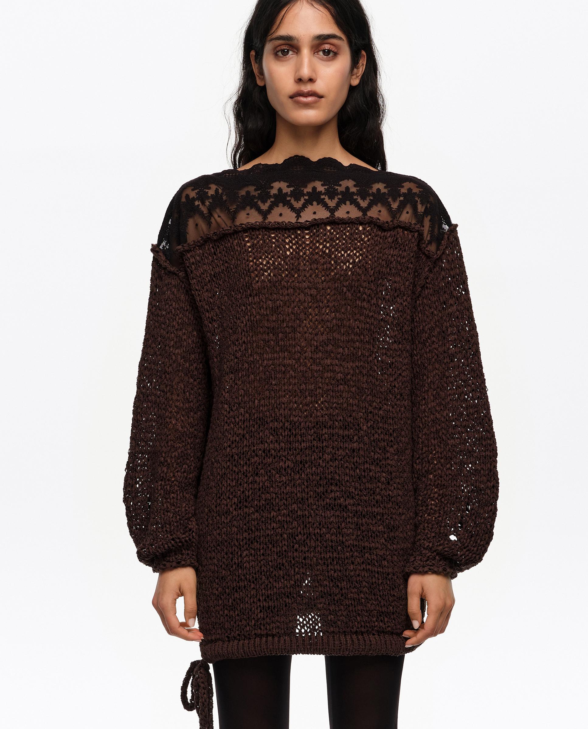 Jersey de mujer escote barco encaje
