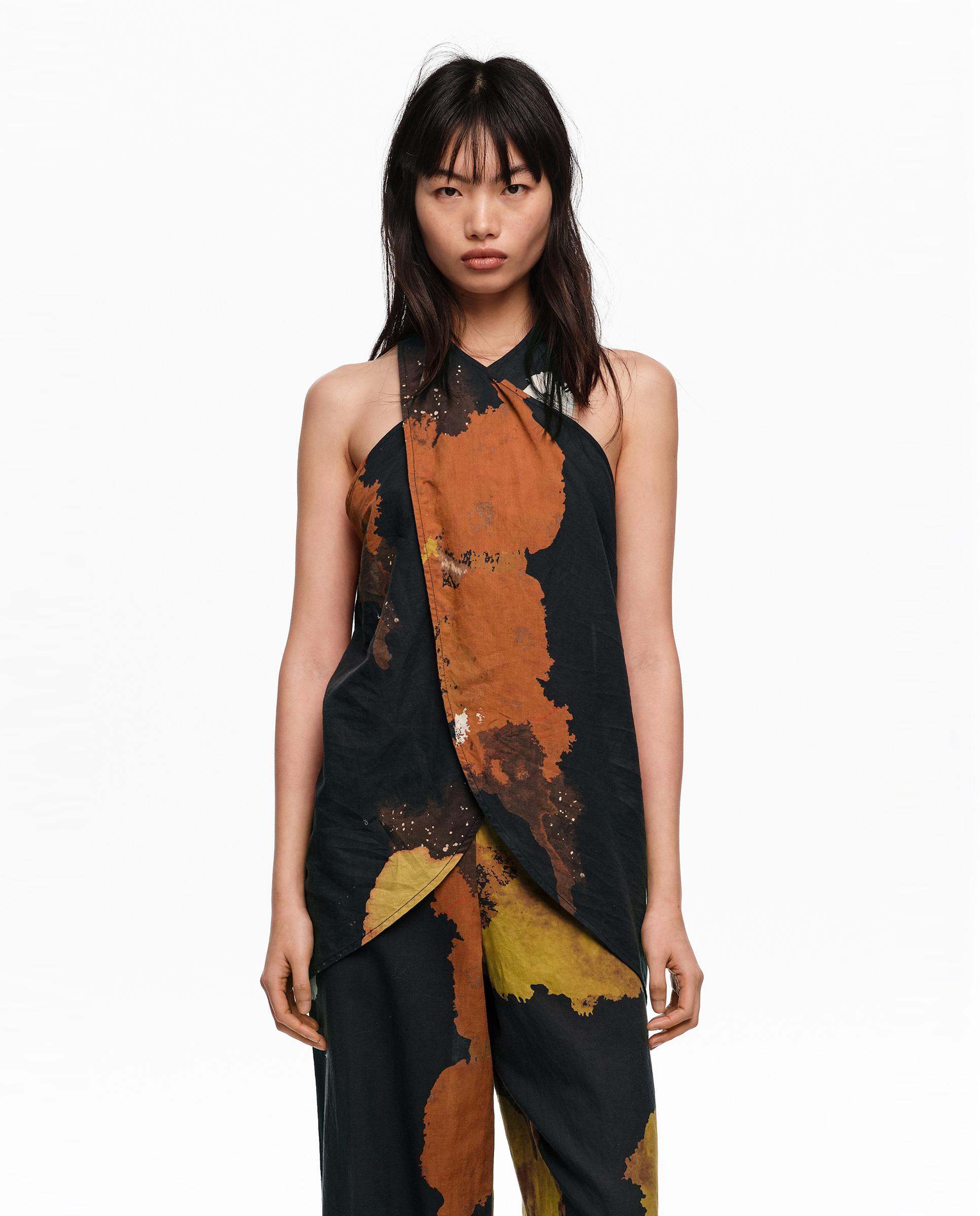 Bimba y Lola - Top cruzado de mujer con estampados.