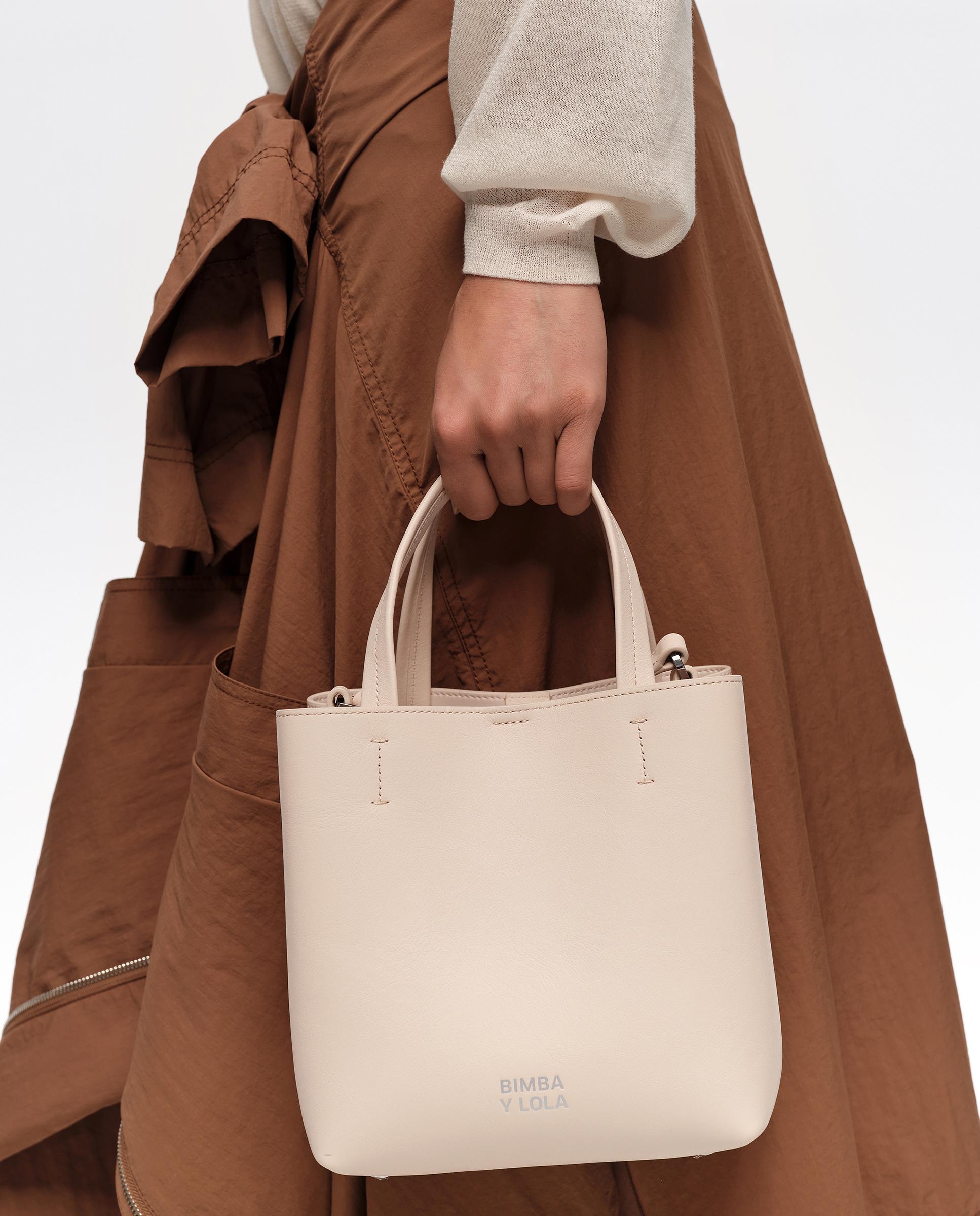 Bolso de mano de mujer chihuahua pequeño piel - Bimba y Lola - Natural Natural-3