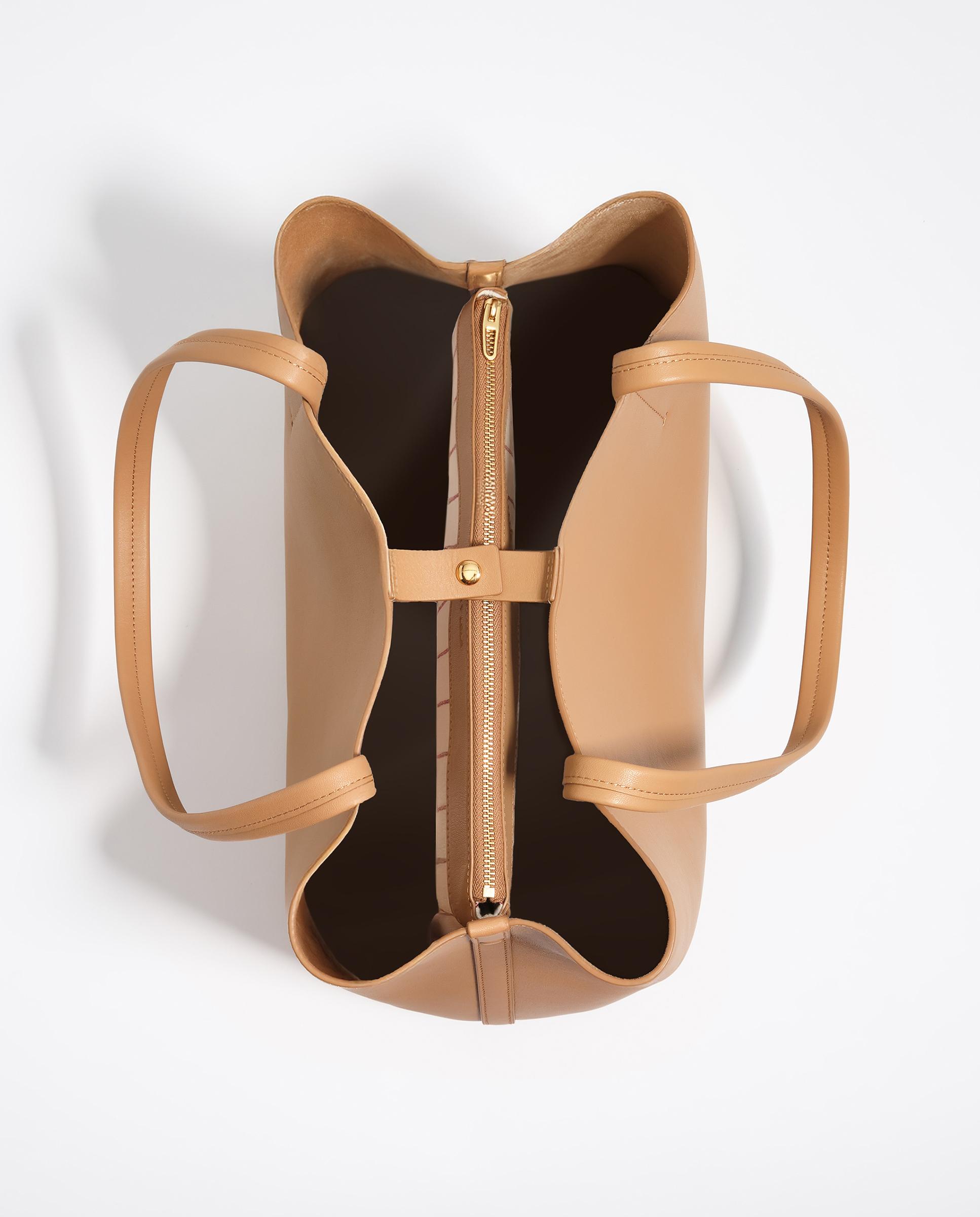 Bolso shooper mediano de piel - Bimba y Lola - Marrón claro Marrón claro-4
