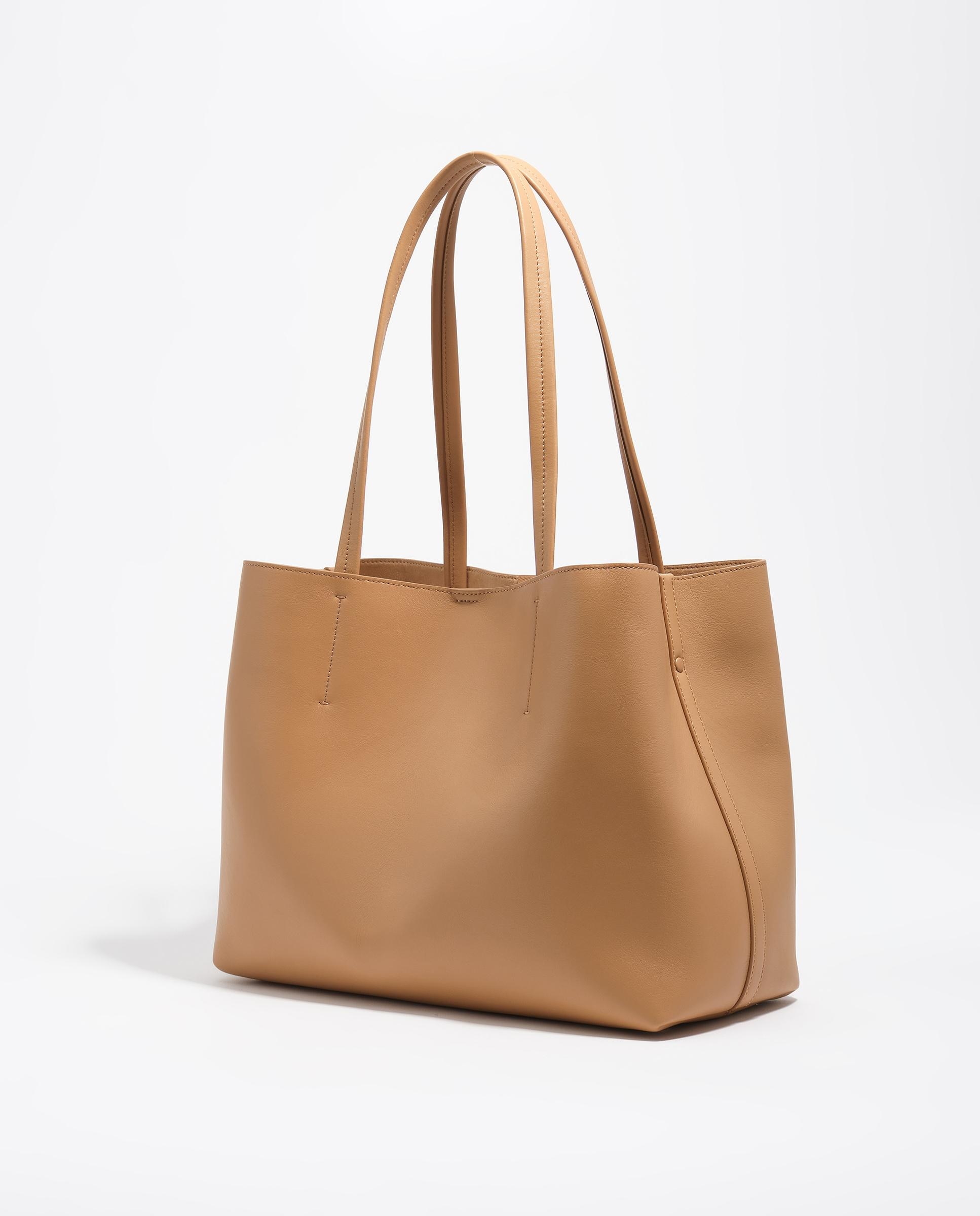 Bolso shooper mediano de piel - Bimba y Lola - Marrón claro Marrón claro-6