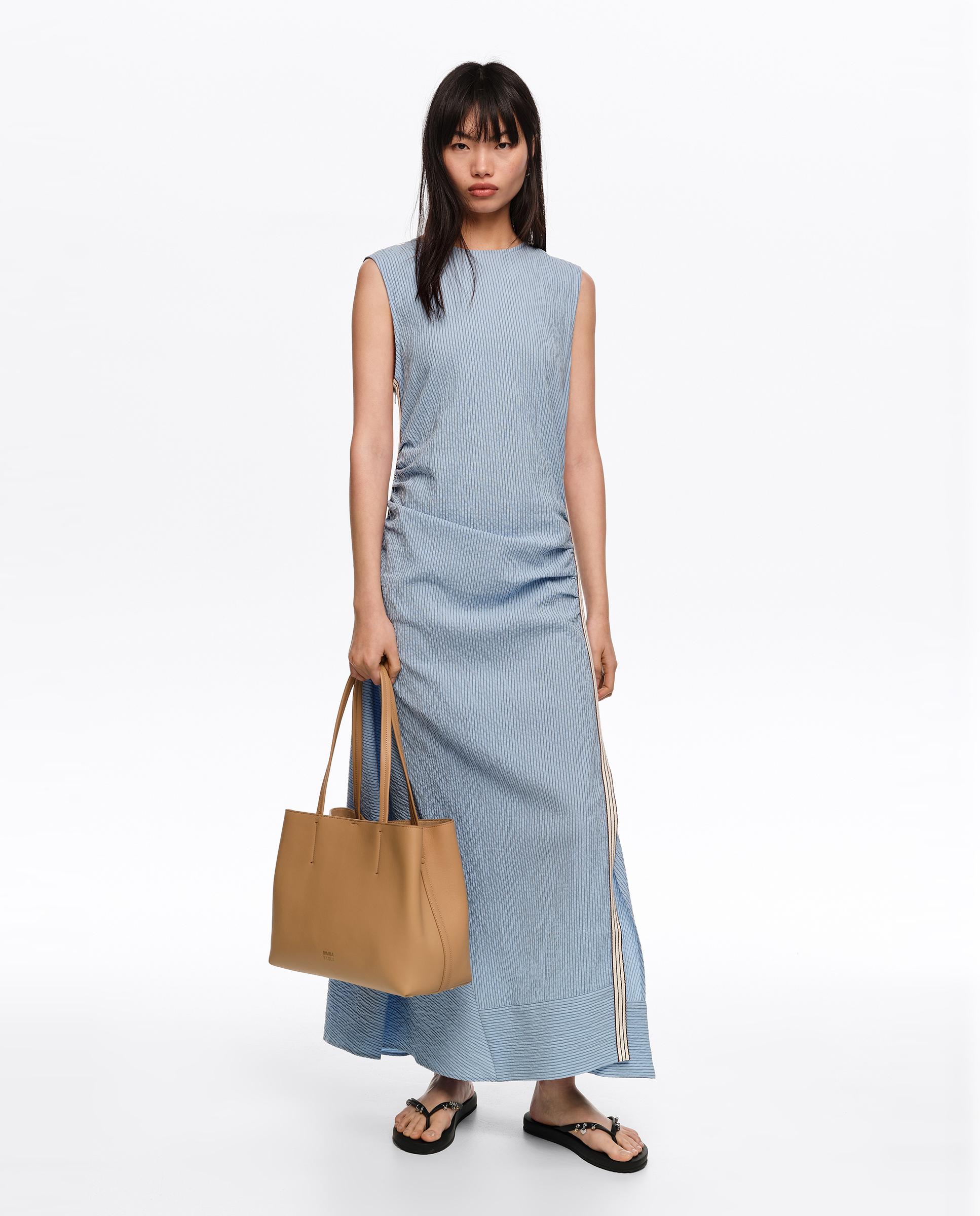 Bolso shooper mediano de piel - Bimba y Lola - Marrón claro Marrón claro-3