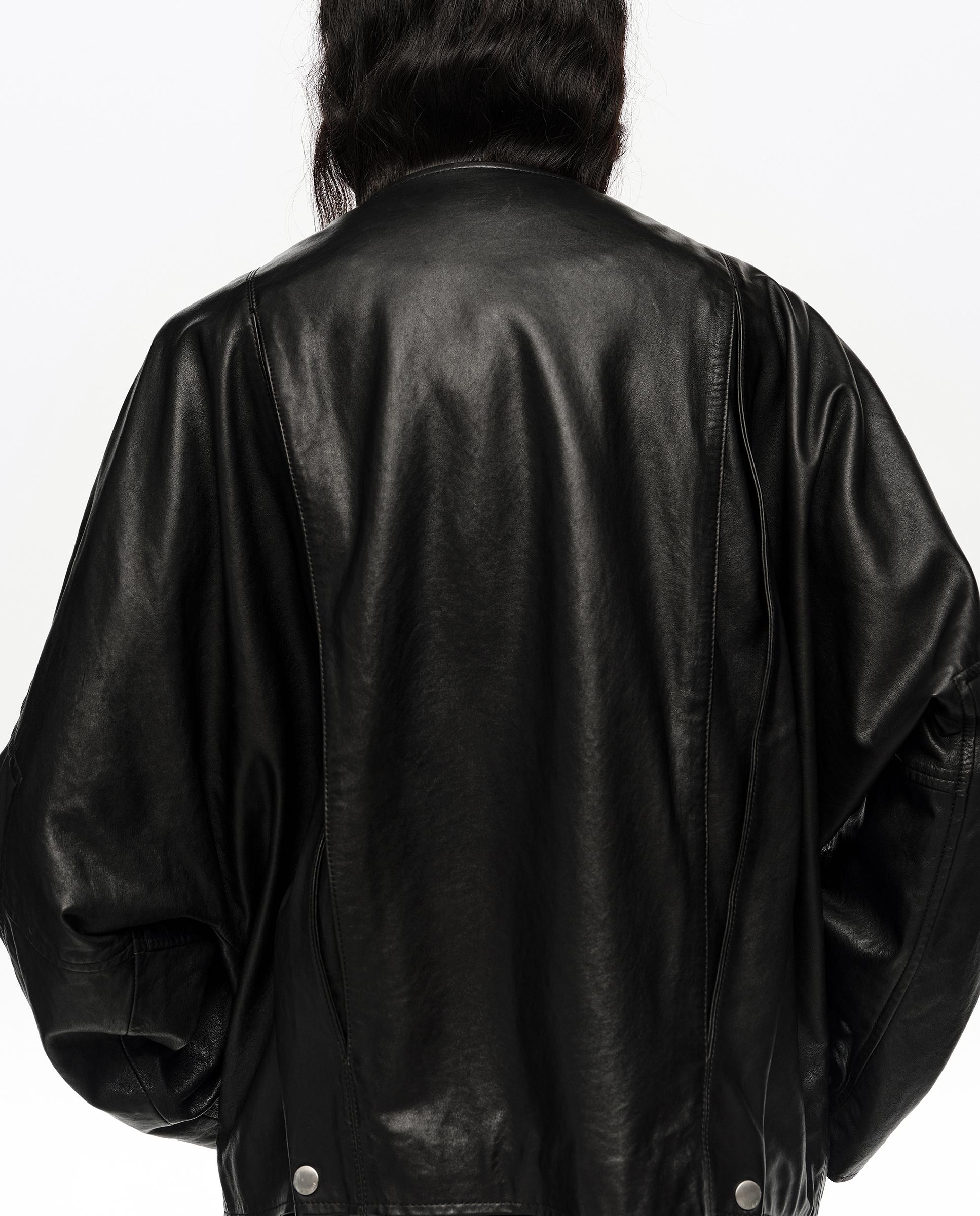 Cazadora de mujer cruzada piel - Bimba y Lola - Negro Negro-5