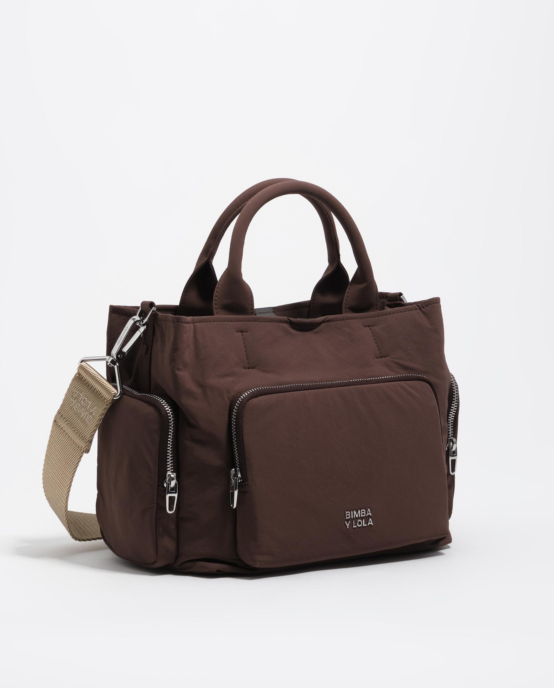 Bolso bandolera pocket grande nylon - Bimba y Lola - Marrón oscuro Marrón oscuro-2