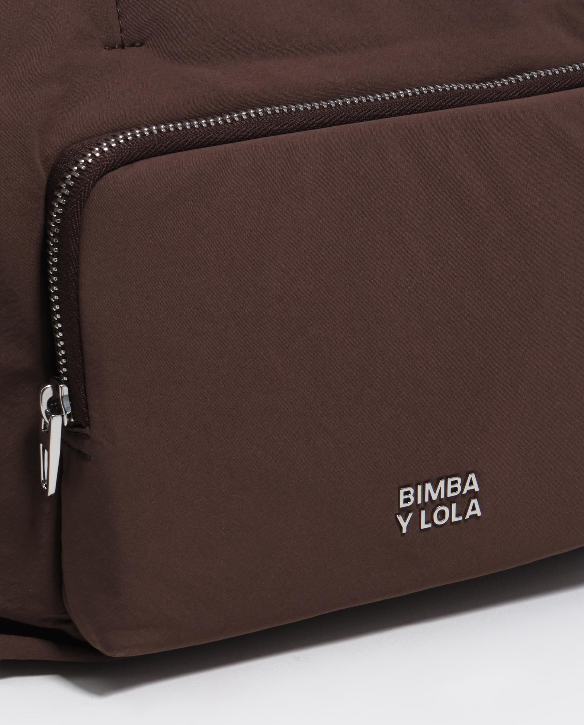 Bolso bandolera pocket grande nylon - Bimba y Lola - Marrón oscuro Marrón oscuro-4