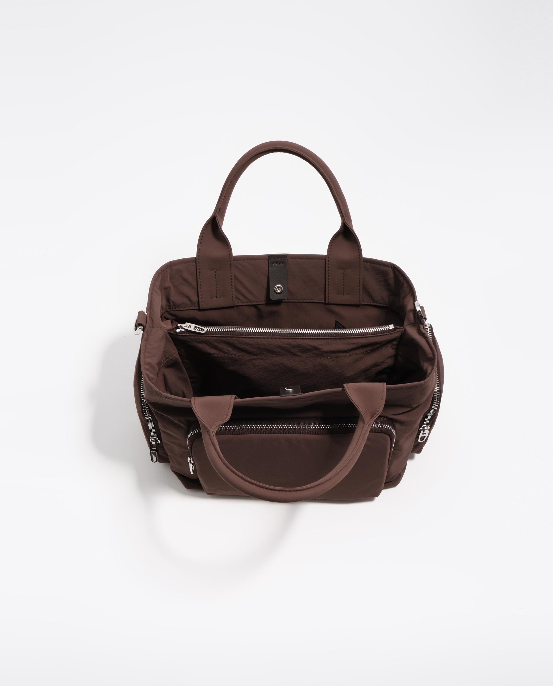 Bolso bandolera pocket grande nylon - Bimba y Lola - Marrón oscuro Marrón oscuro-5