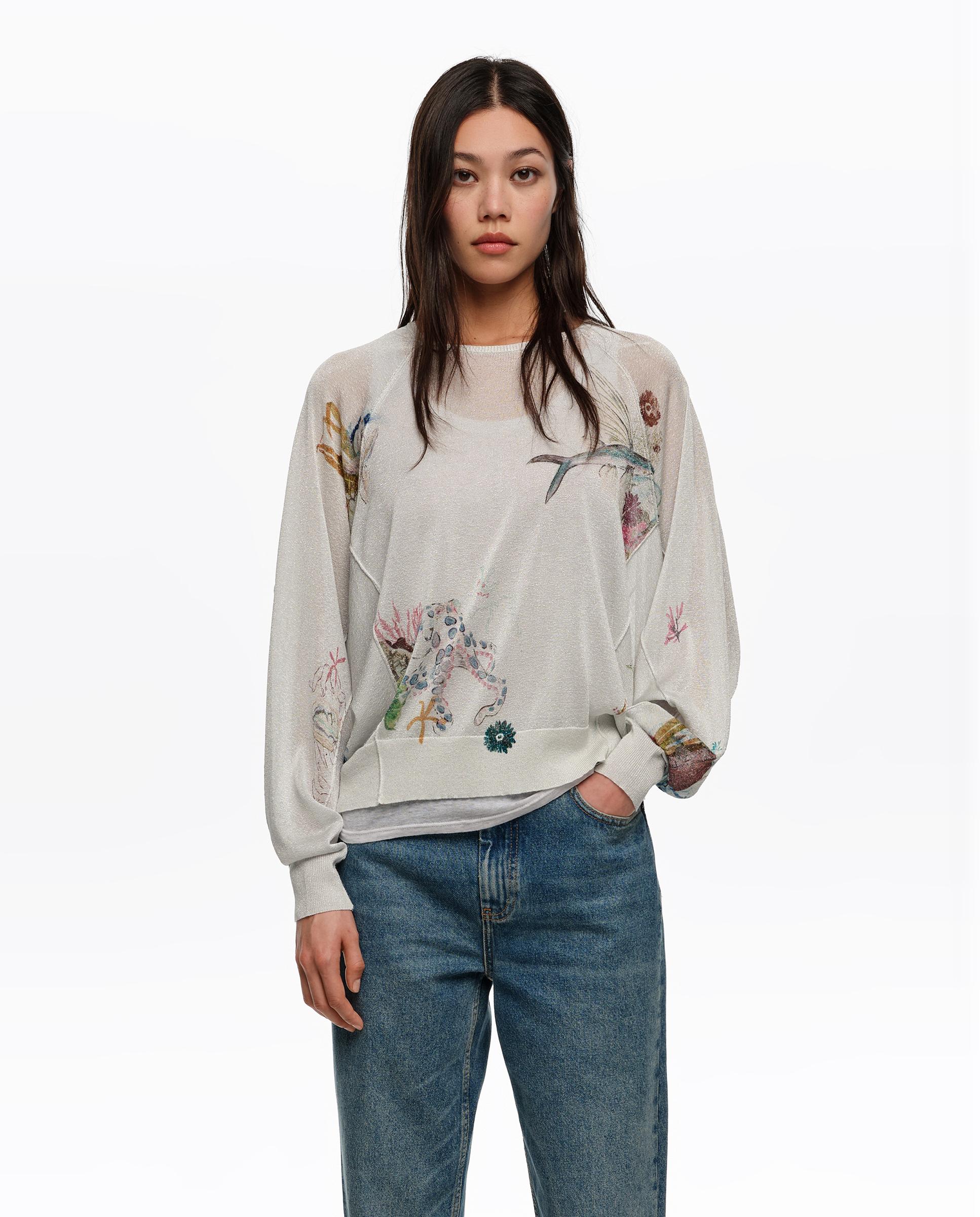 Bimba y Lola - Jersey de mujer de manga larga con estampados.