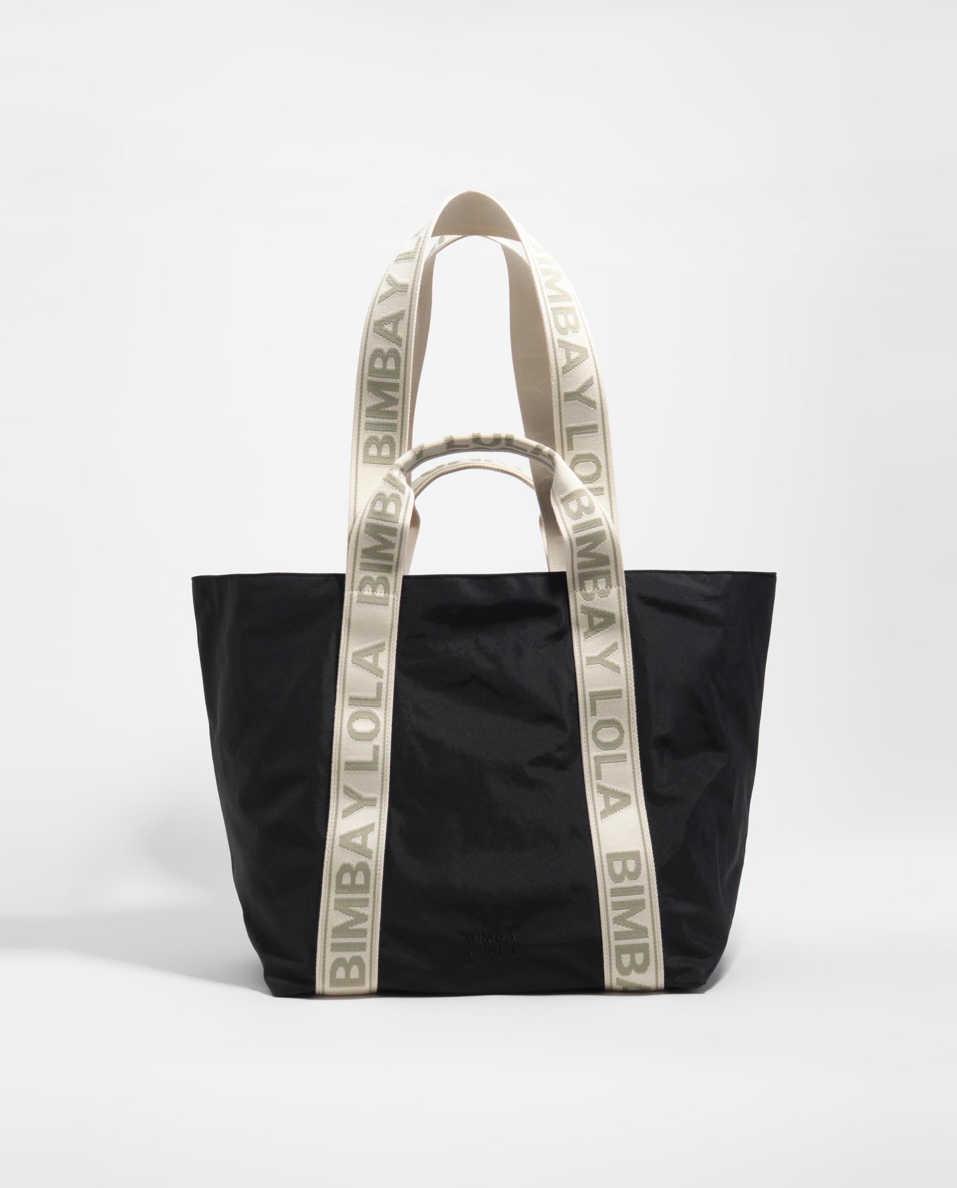 Bolso de hombro grande con logo multiposición - Bimba y Lola - Negro Negro-1