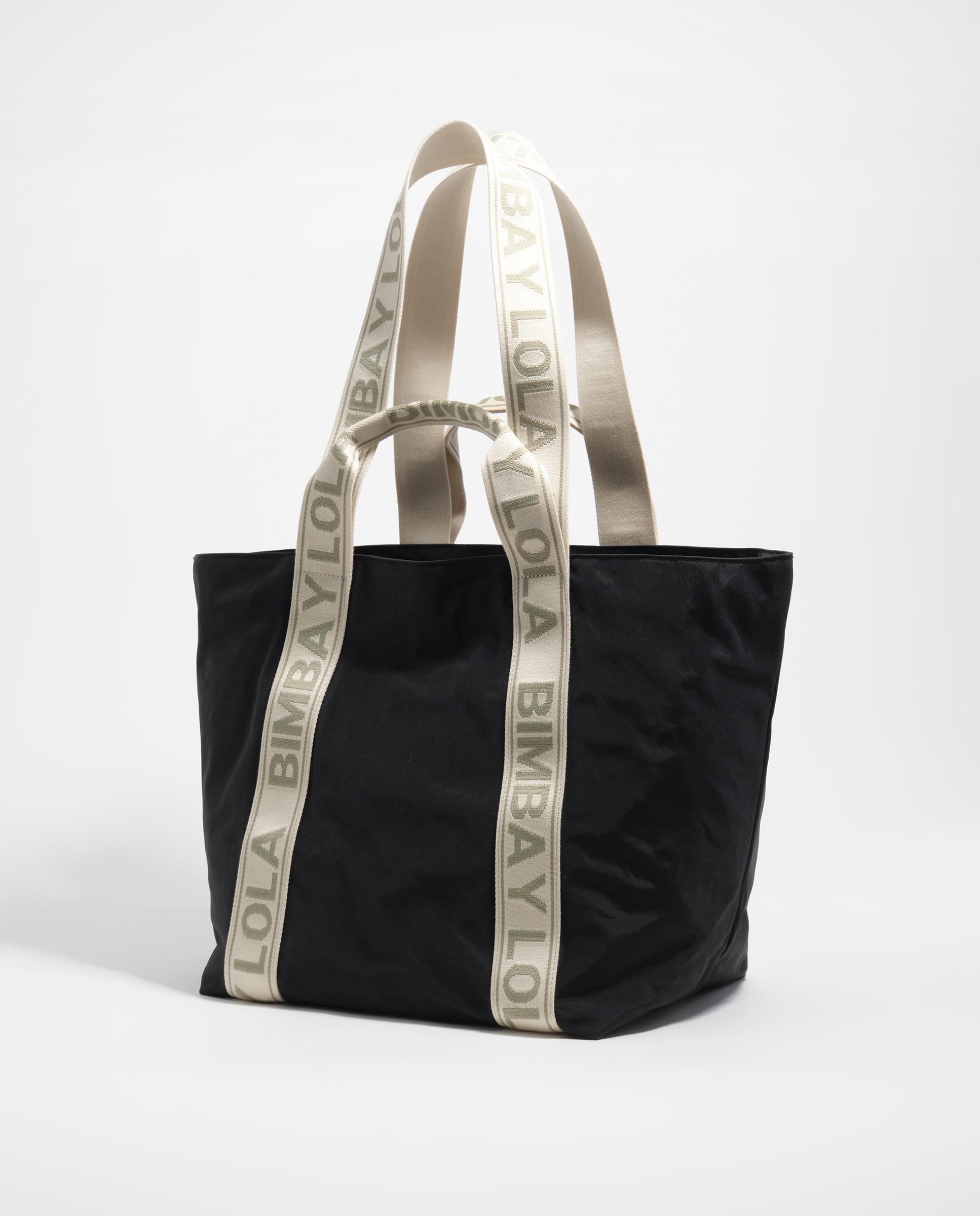 Bolso de hombro grande con logo multiposición - Bimba y Lola - Negro Negro-5