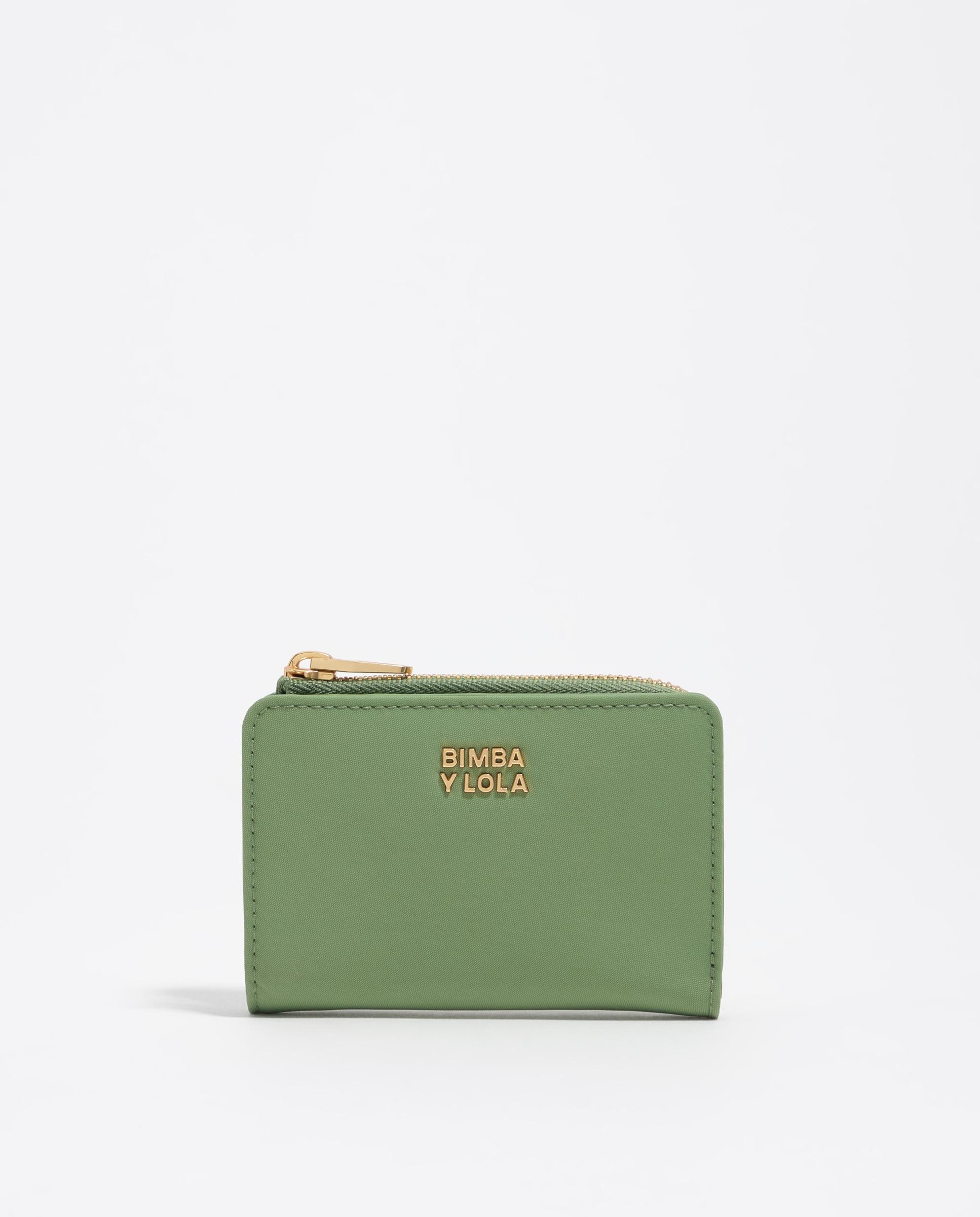 Imagen 0 de Cartera de mujer compacta nylon cremallera Verde
