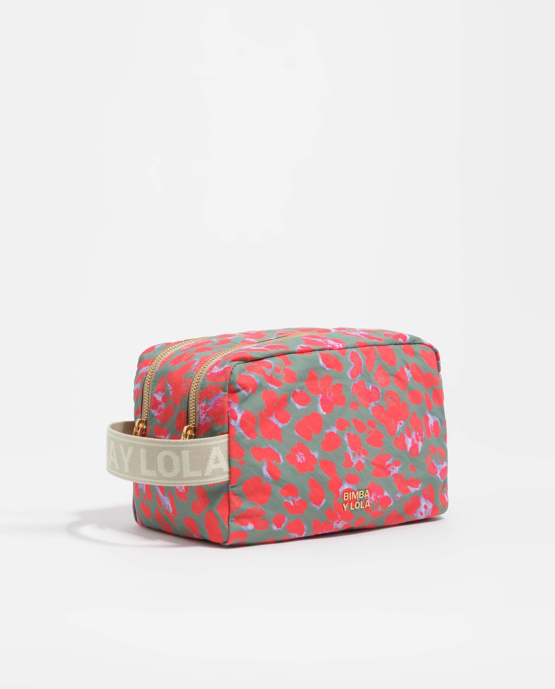 Neceser doble grande nylon leopard - Bimba y Lola - Verde Agua Verde Agua-3