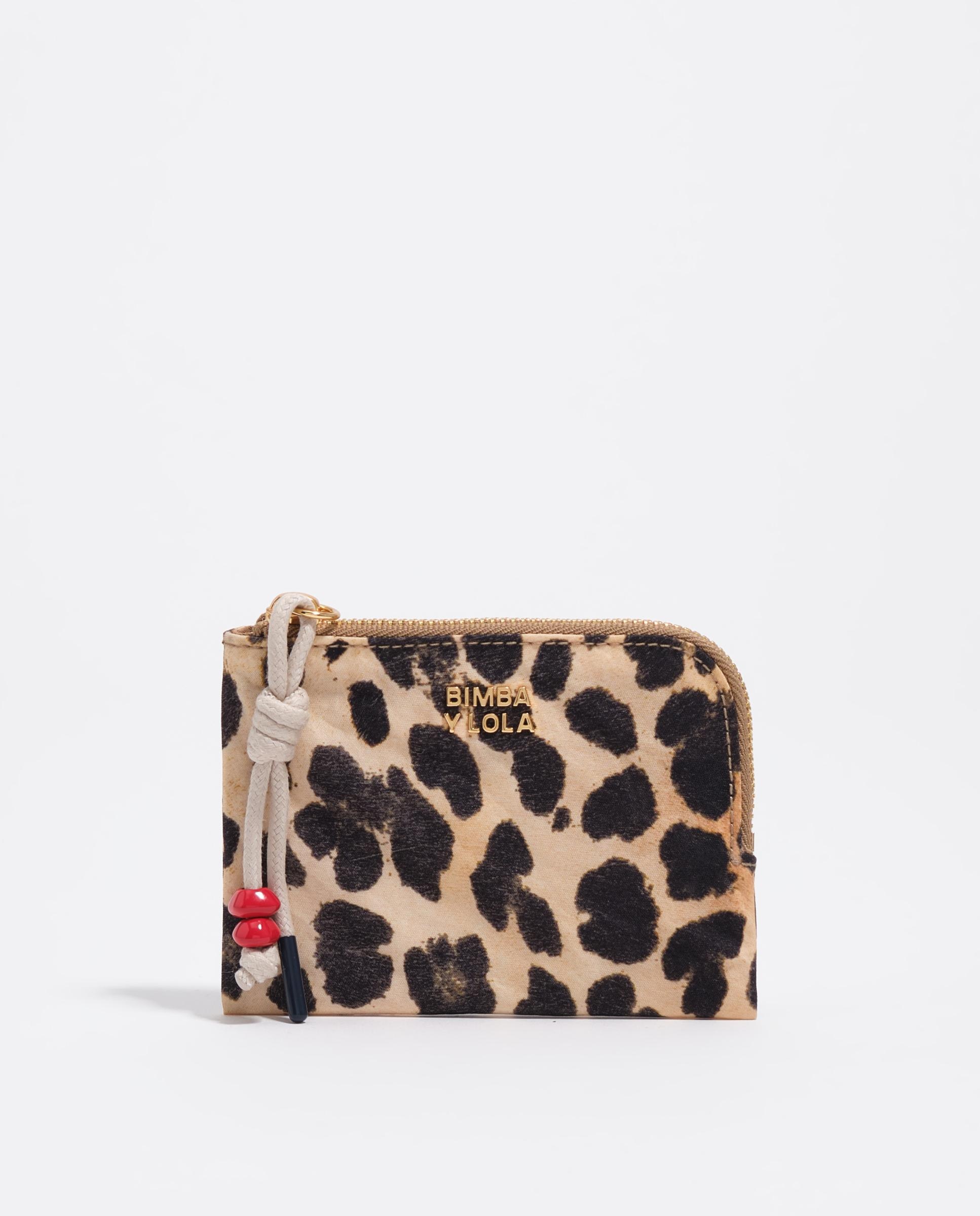 Imagen 0 de Monedero de mujer nylon leopardo Natural