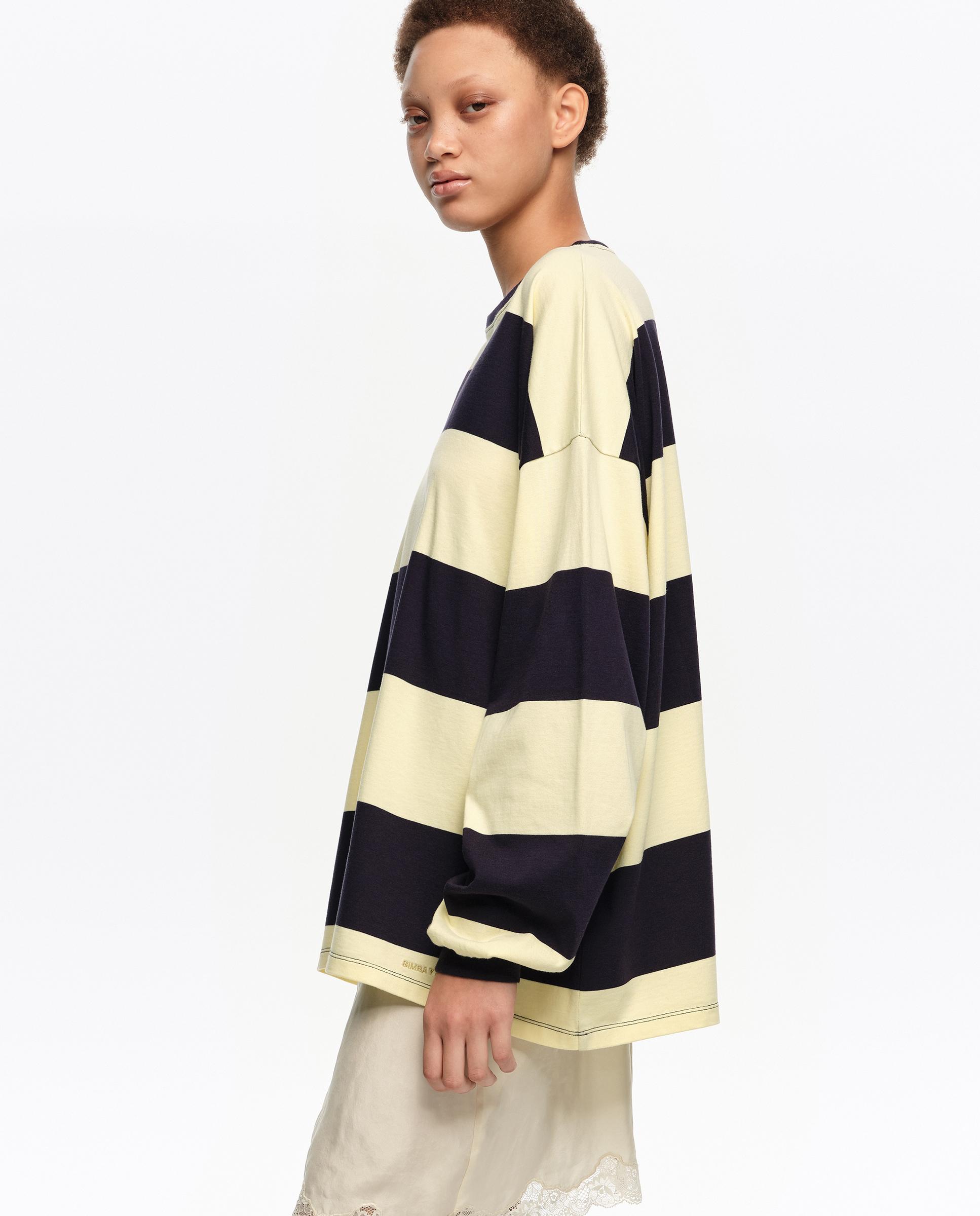 Camiseta de mujer oversize rayas - Bimba y Lola - Azul marino Azul marino-4