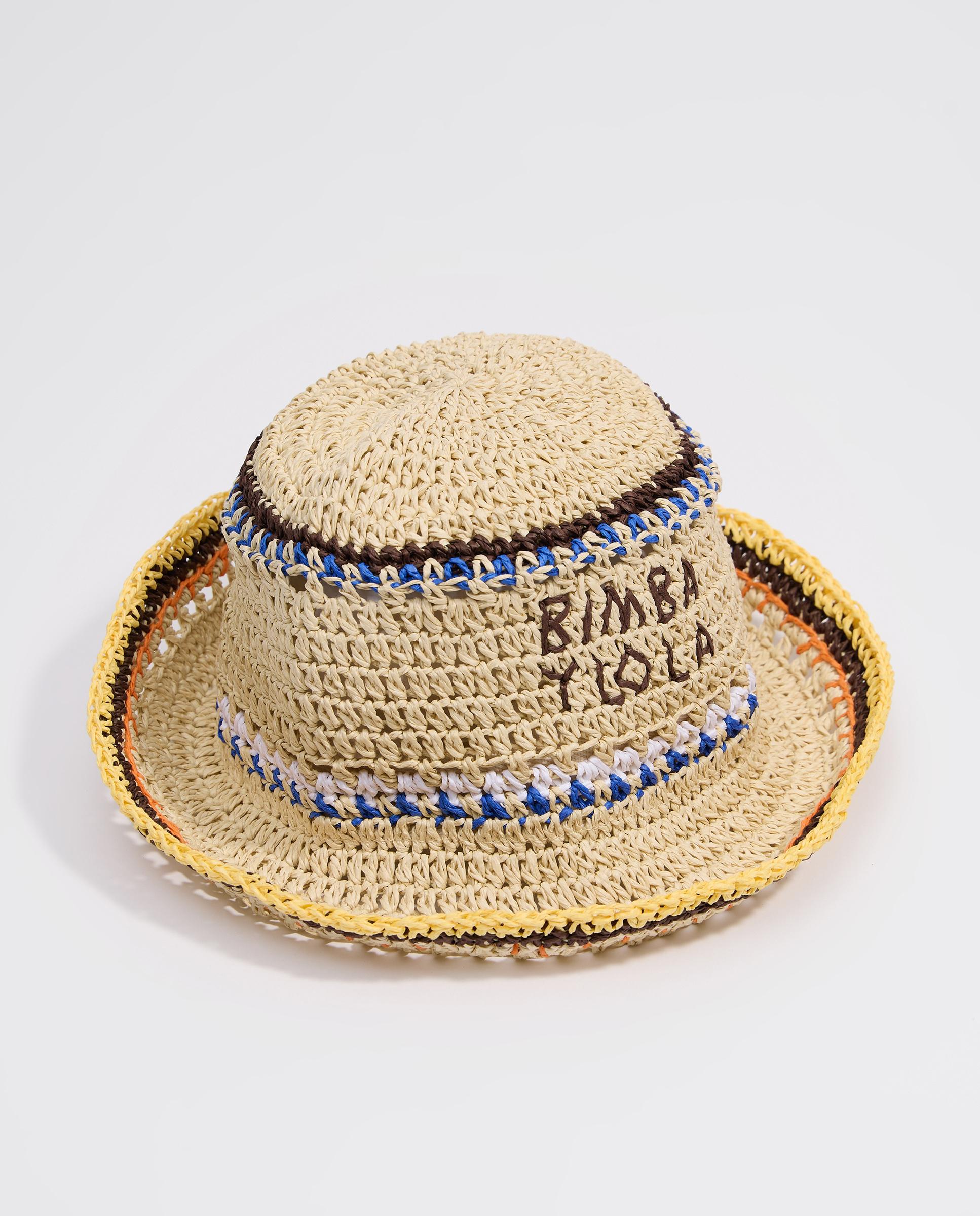 Imagen 0 de Gorro rafia papel natural franjas Natural