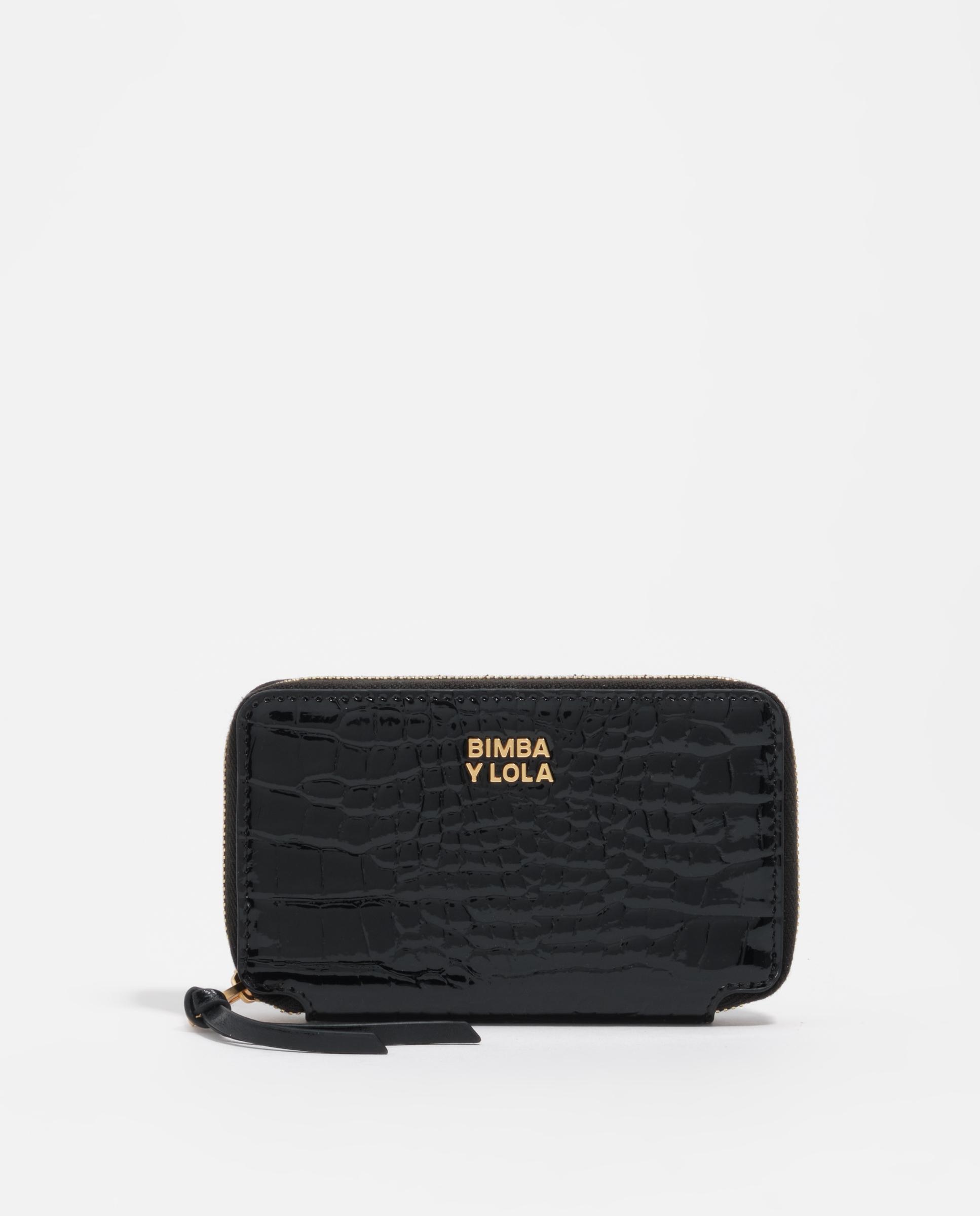 Cartera piel grabado cocodrilo - Bimba y Lola - Negro Negro-1