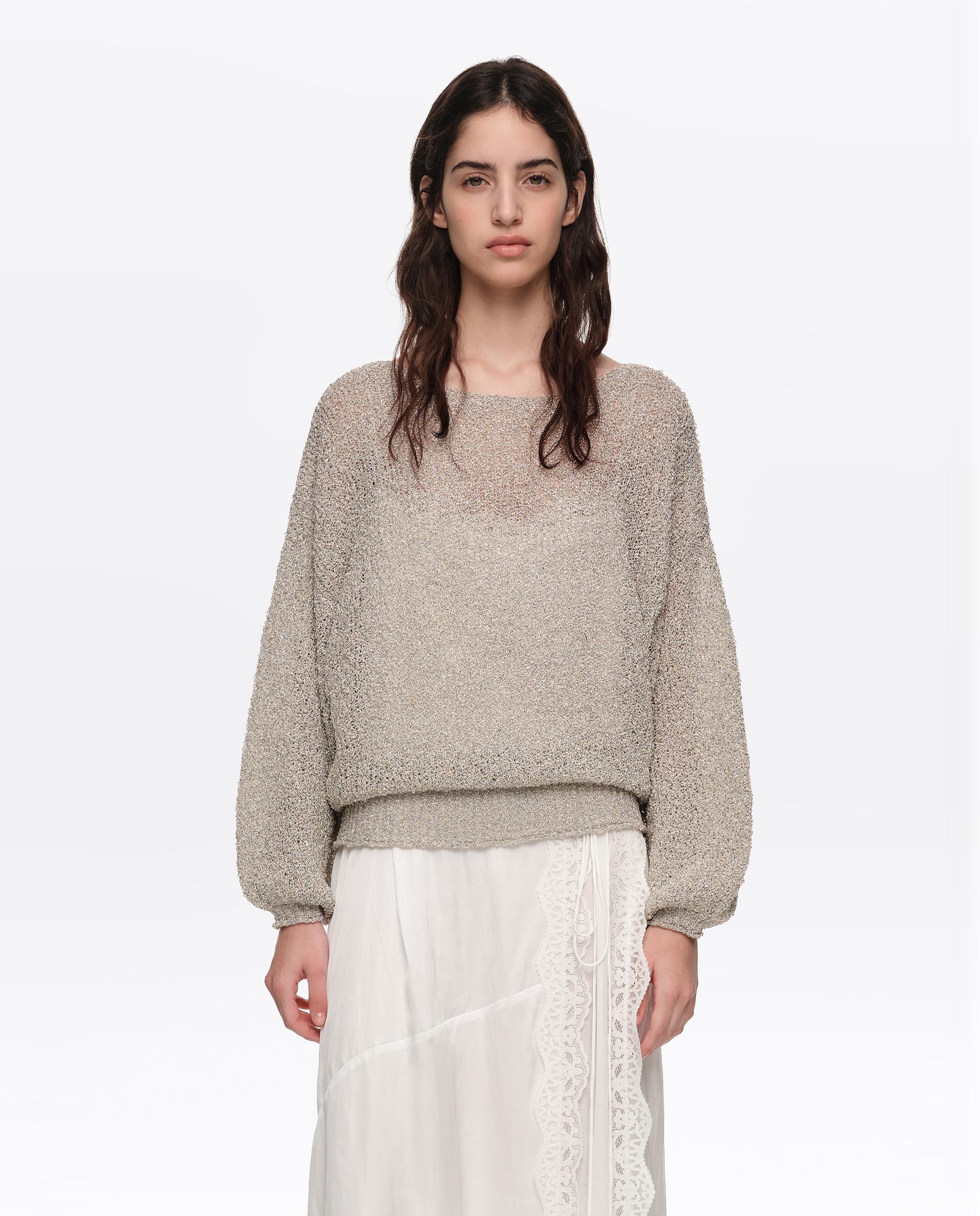 Bimba y Lola - Jersey de mujer con manga murciélago metalizado.