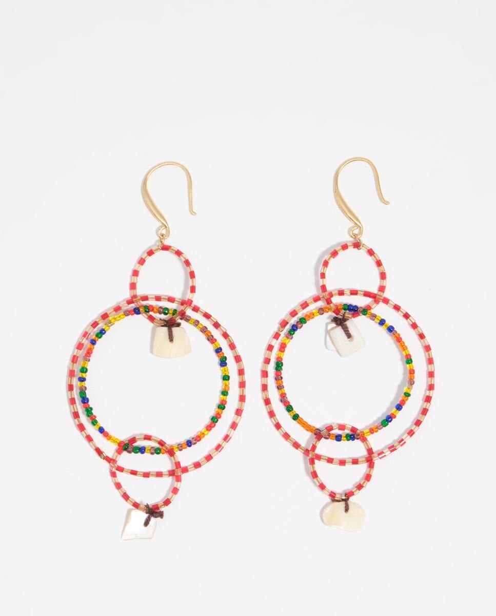 Pendientes abalorios y nácar