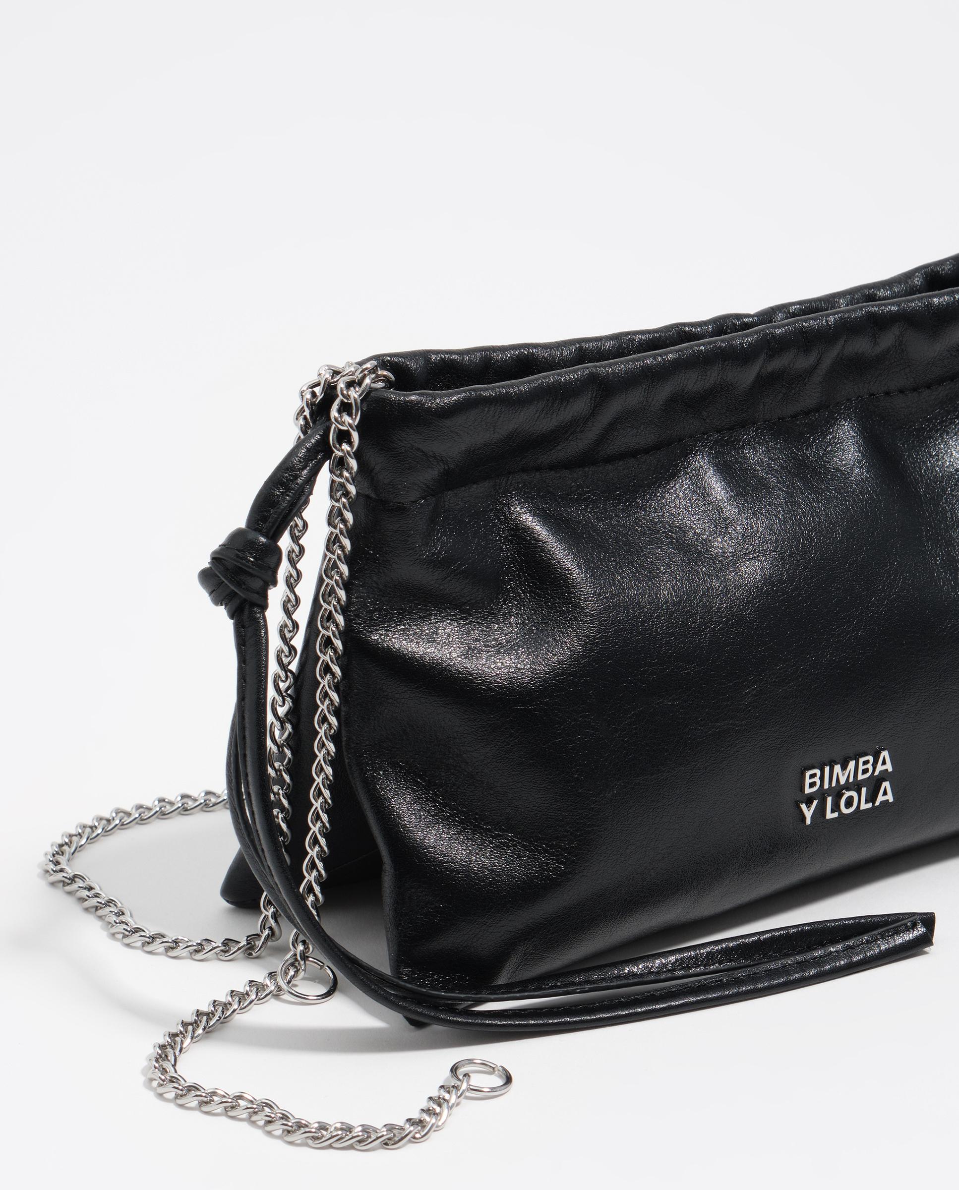 Bolso de mano de mujer sobre mini piel - Bimba y Lola - Negro Negro-4