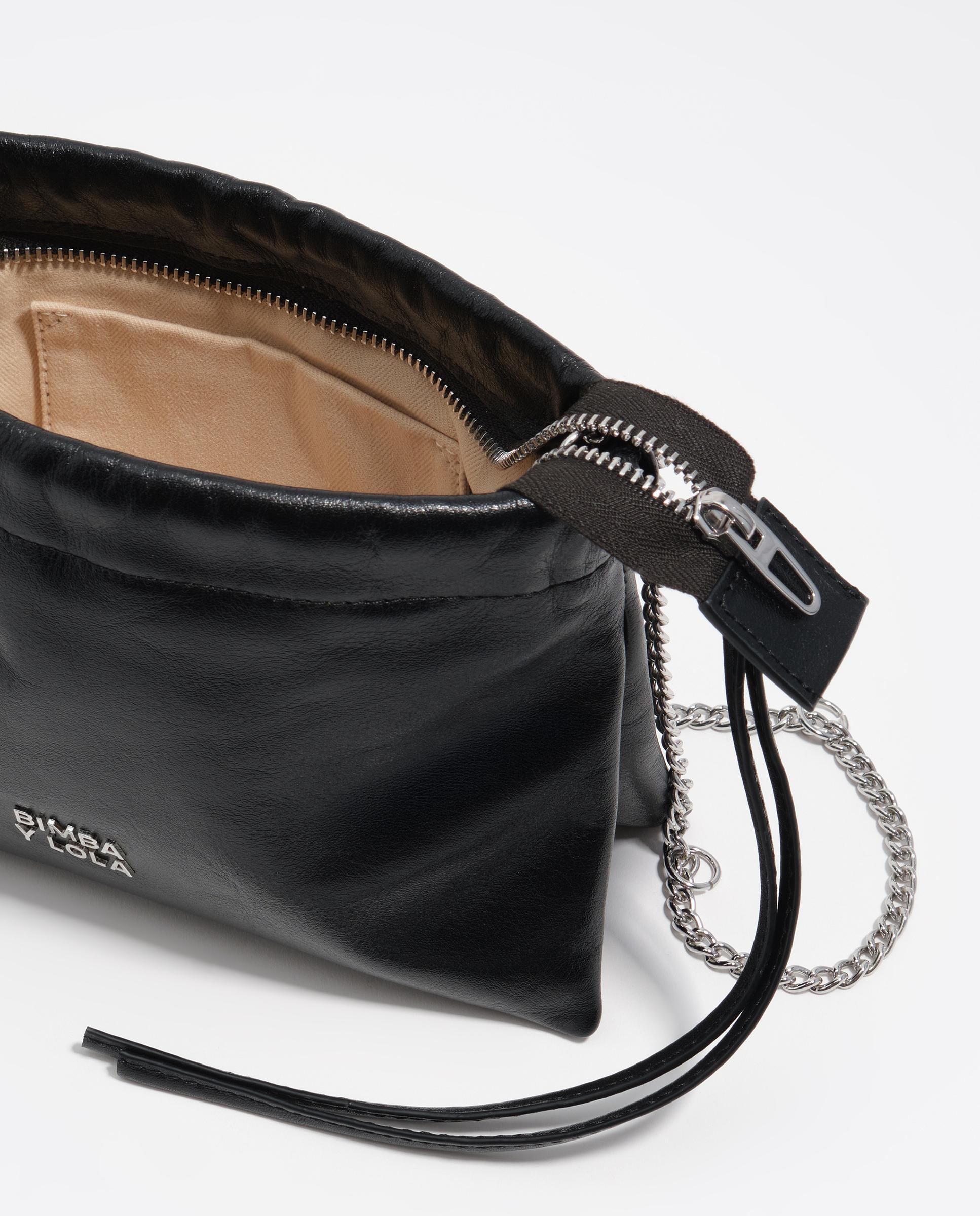 Bolso de mano de mujer sobre mini piel - Bimba y Lola - Negro Negro-5