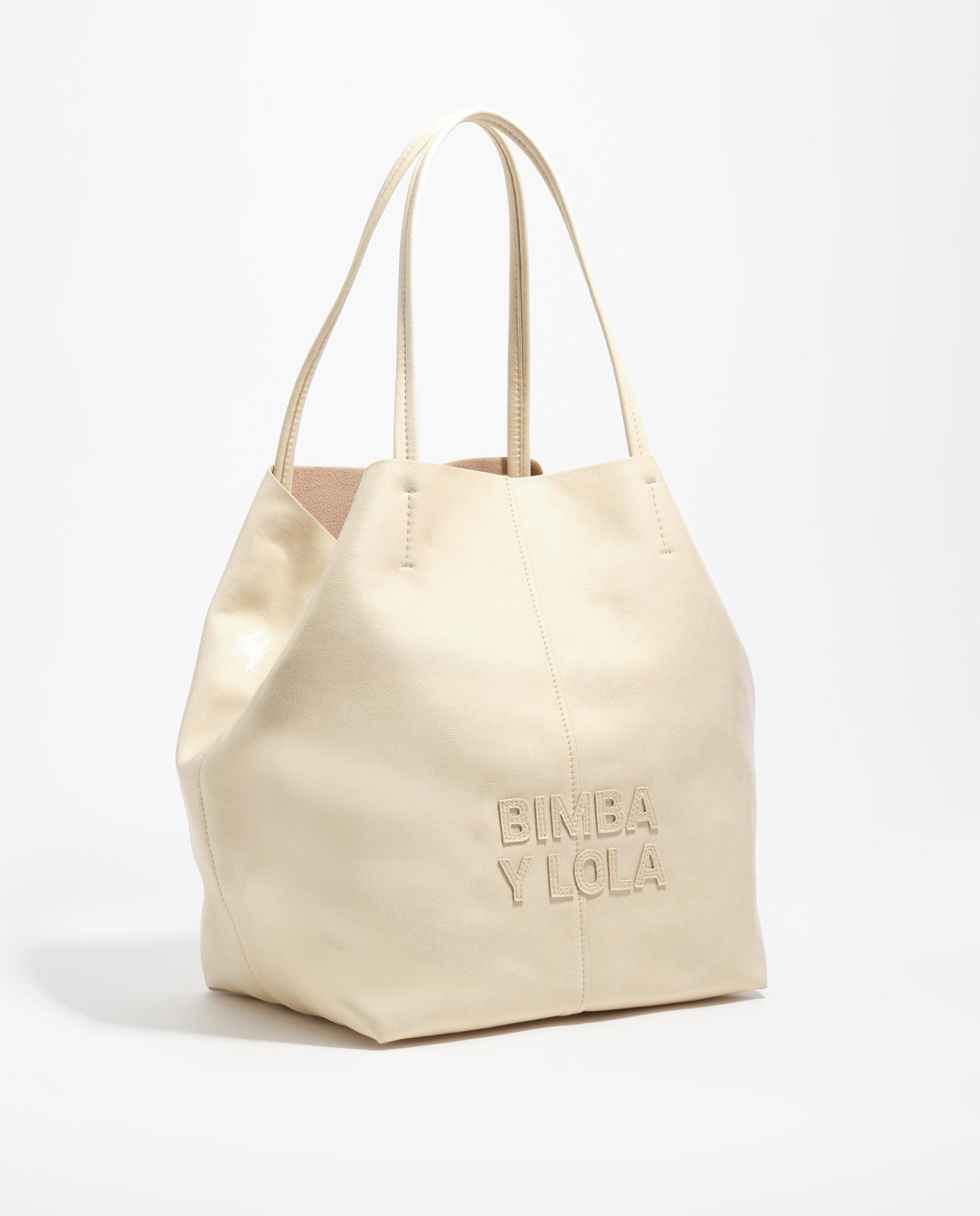 Bolso de hombro grande doble asa - Bimba y Lola - Marfil Marfil-4