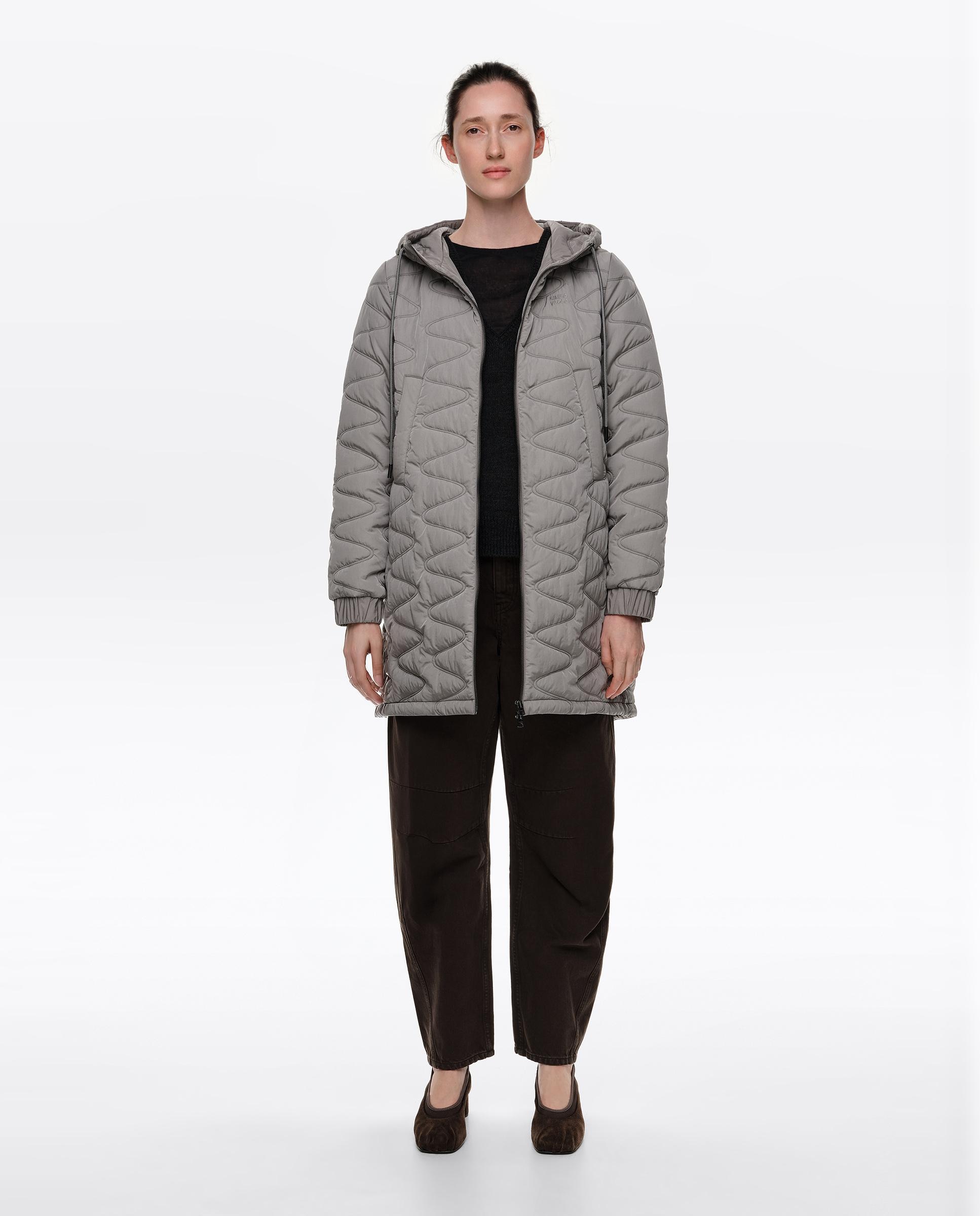 Plumífero de mujer largo medio acolchado - Bimba y Lola - Gris Gris-1