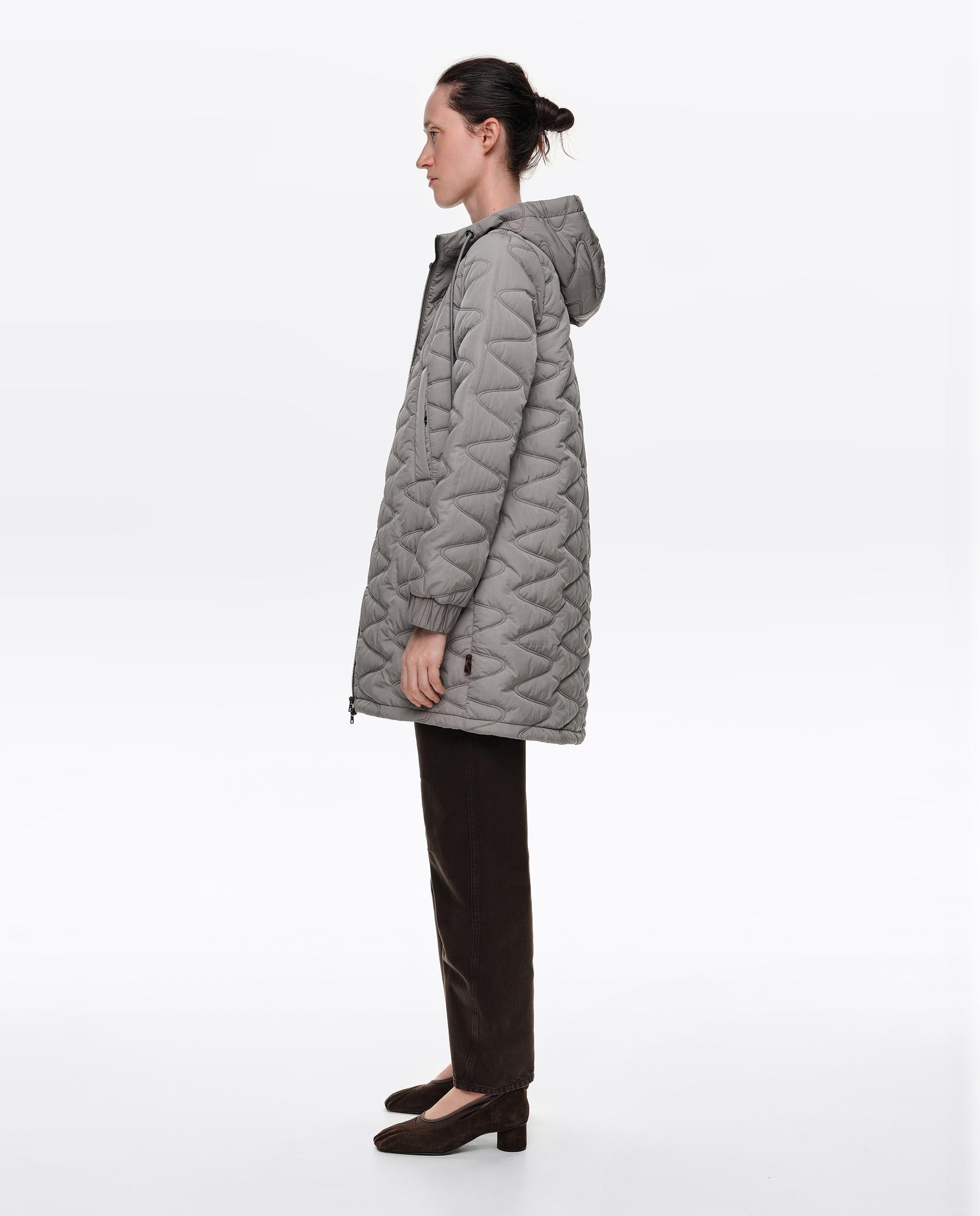 Plumífero de mujer largo medio acolchado - Bimba y Lola - Gris Gris-3