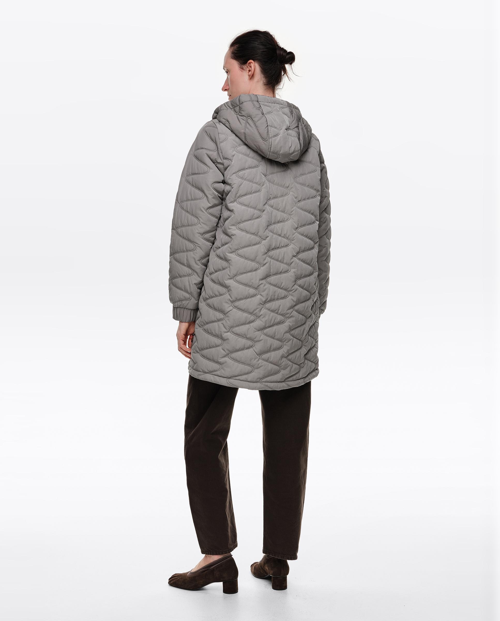 Plumífero de mujer largo medio acolchado - Bimba y Lola - Gris Gris-4