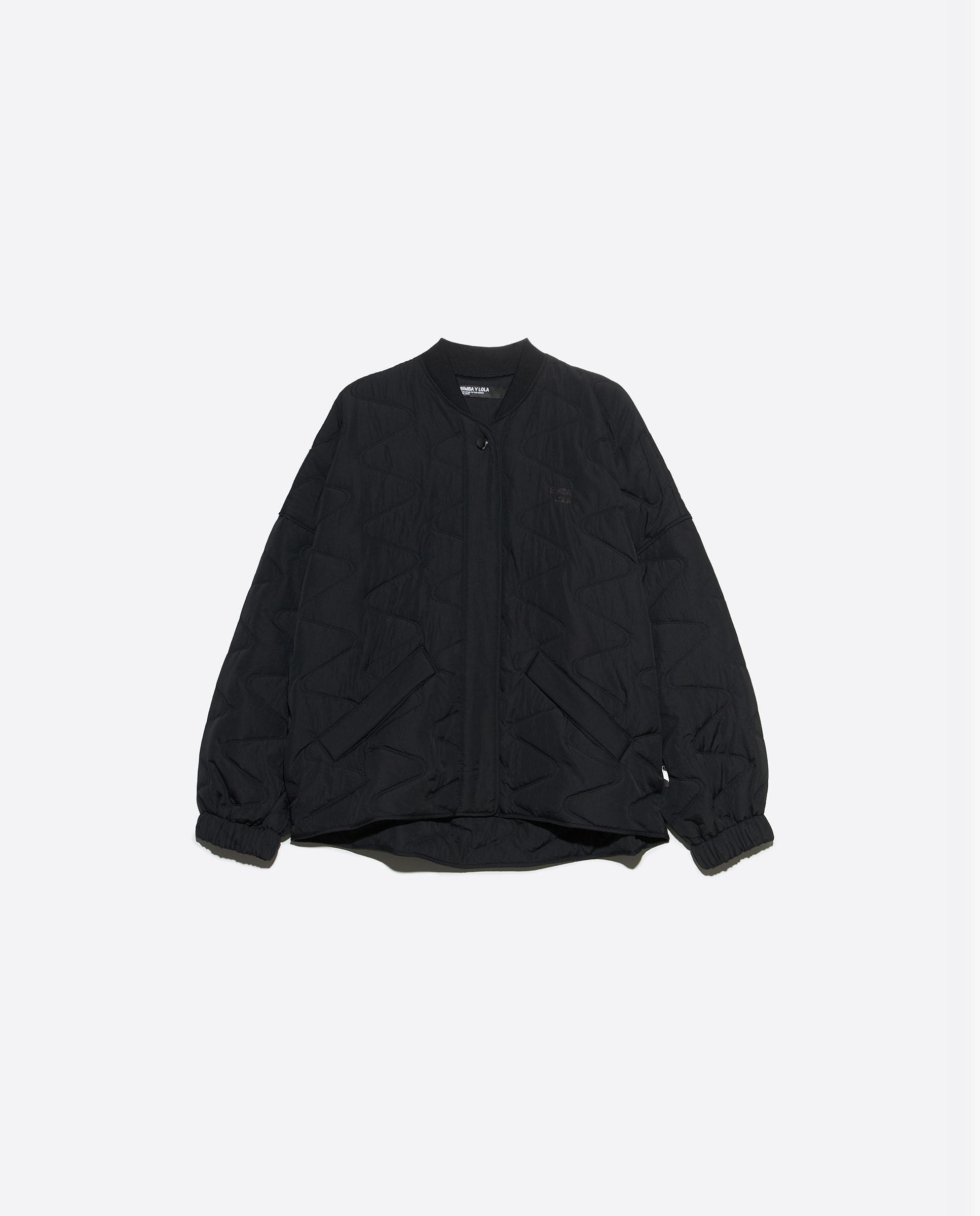 Cazadora de mujer bomber acolchada - Bimba y Lola - Negro Negro-6