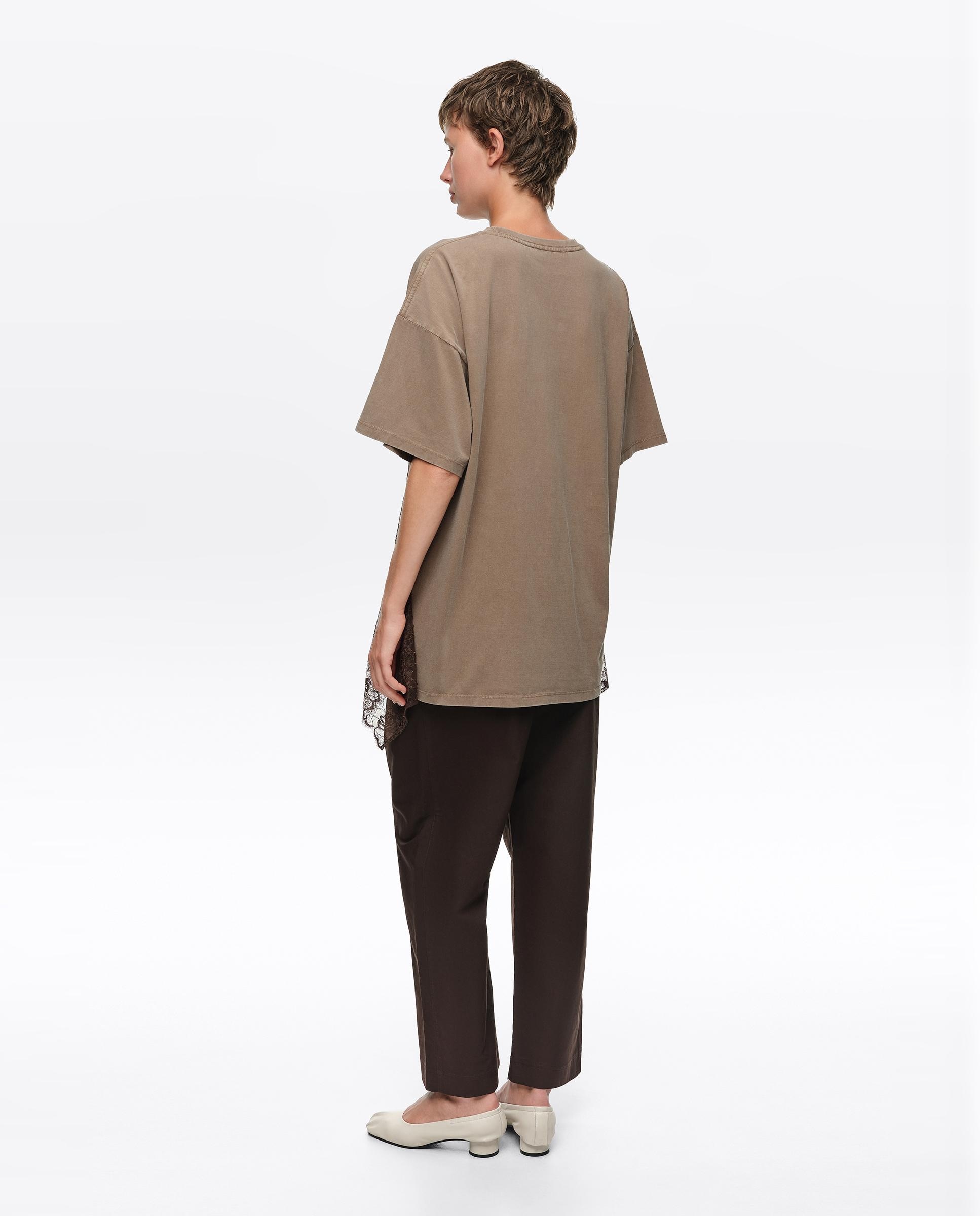 Camiseta de mujer volante encaje manga corta - Bimba y Lola - Topo Topo-4