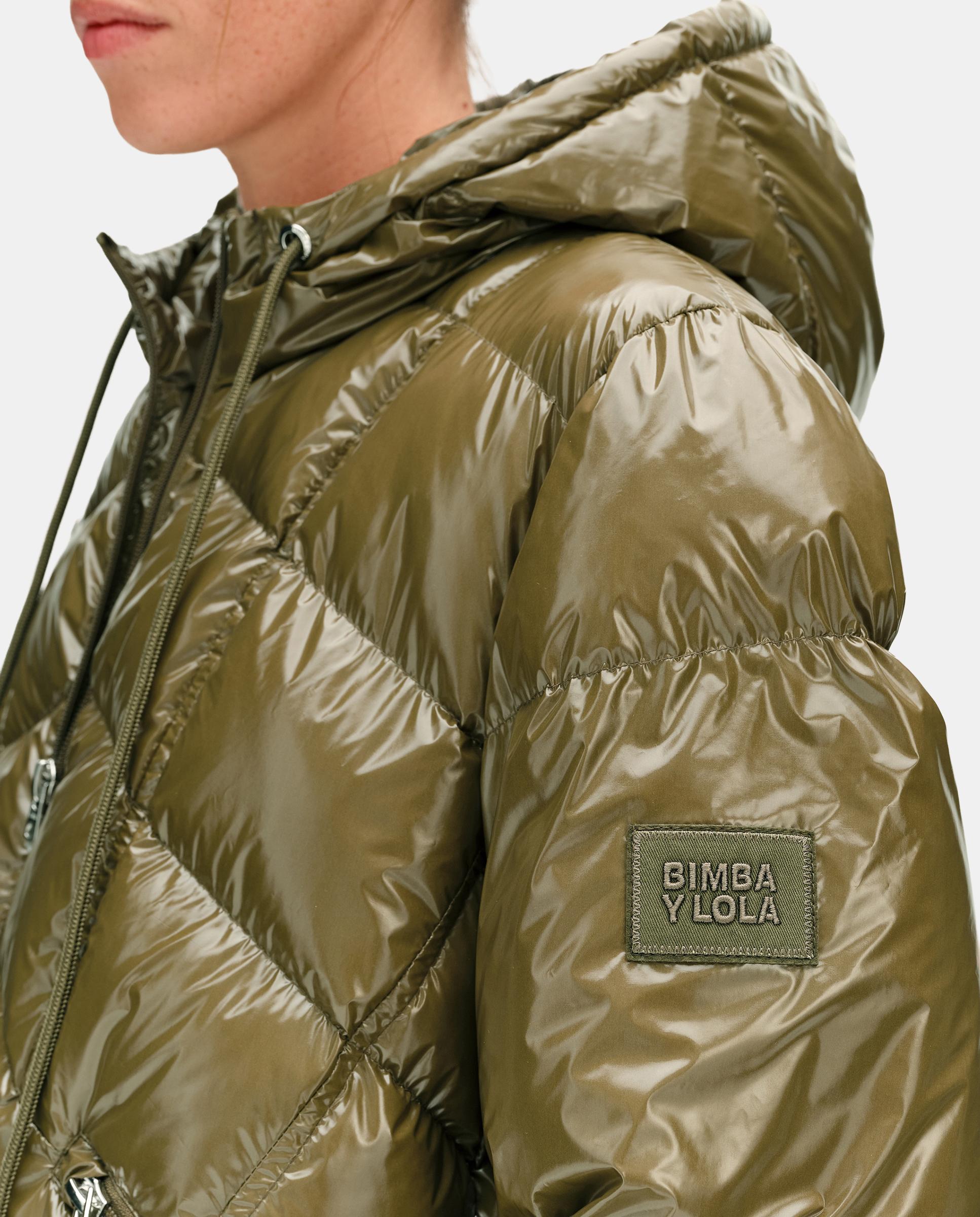 Plumífero de mujer largo medio recto - Bimba y Lola - Verde Verde-3