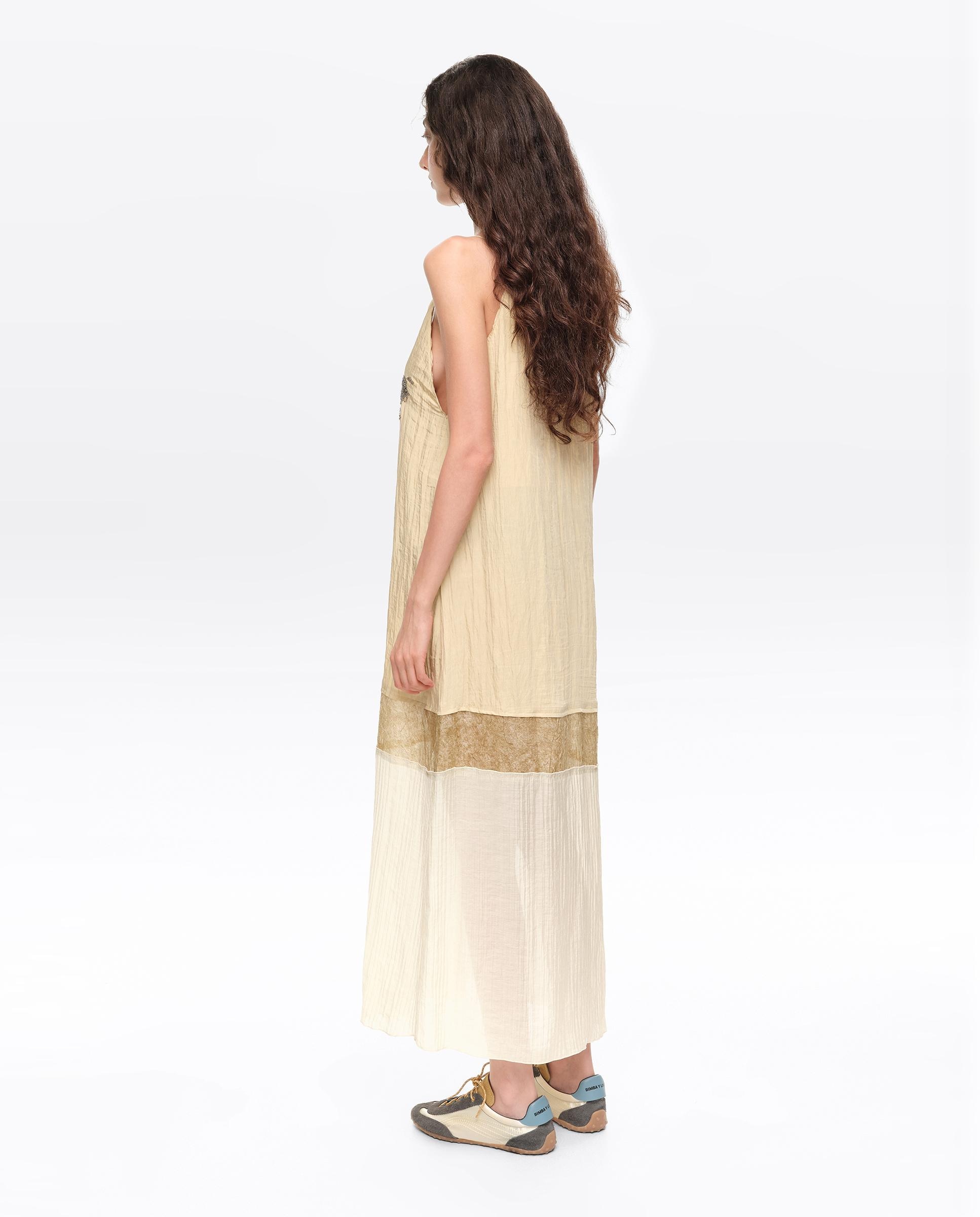 Vestido midi recto piedras - Bimba y Lola - Ocre Ocre-4